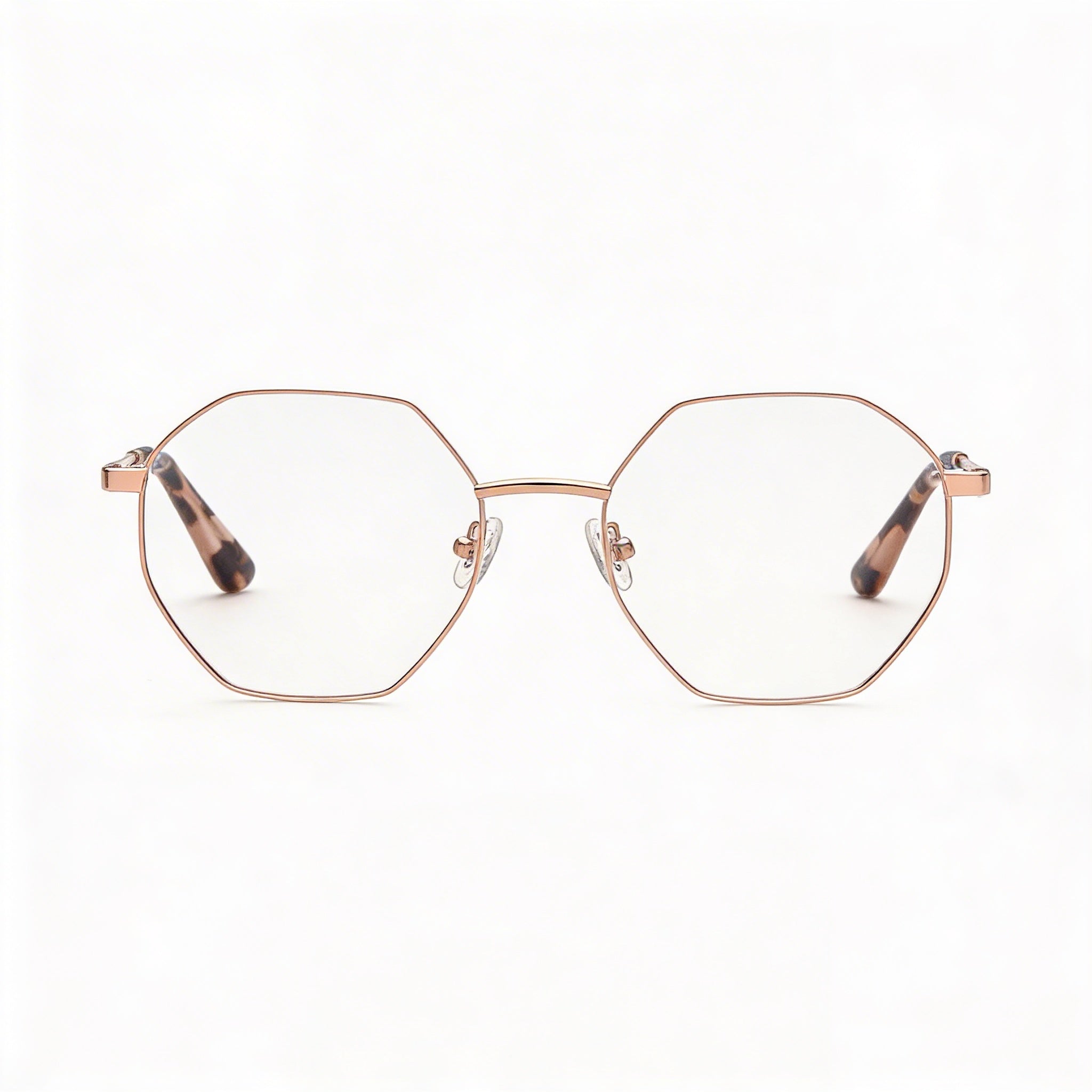 Guess GU2849 Women's Square Full Rim Metal Frame Eyeglasses Shiny Rose Gold 56-19-140mm, Photo 3