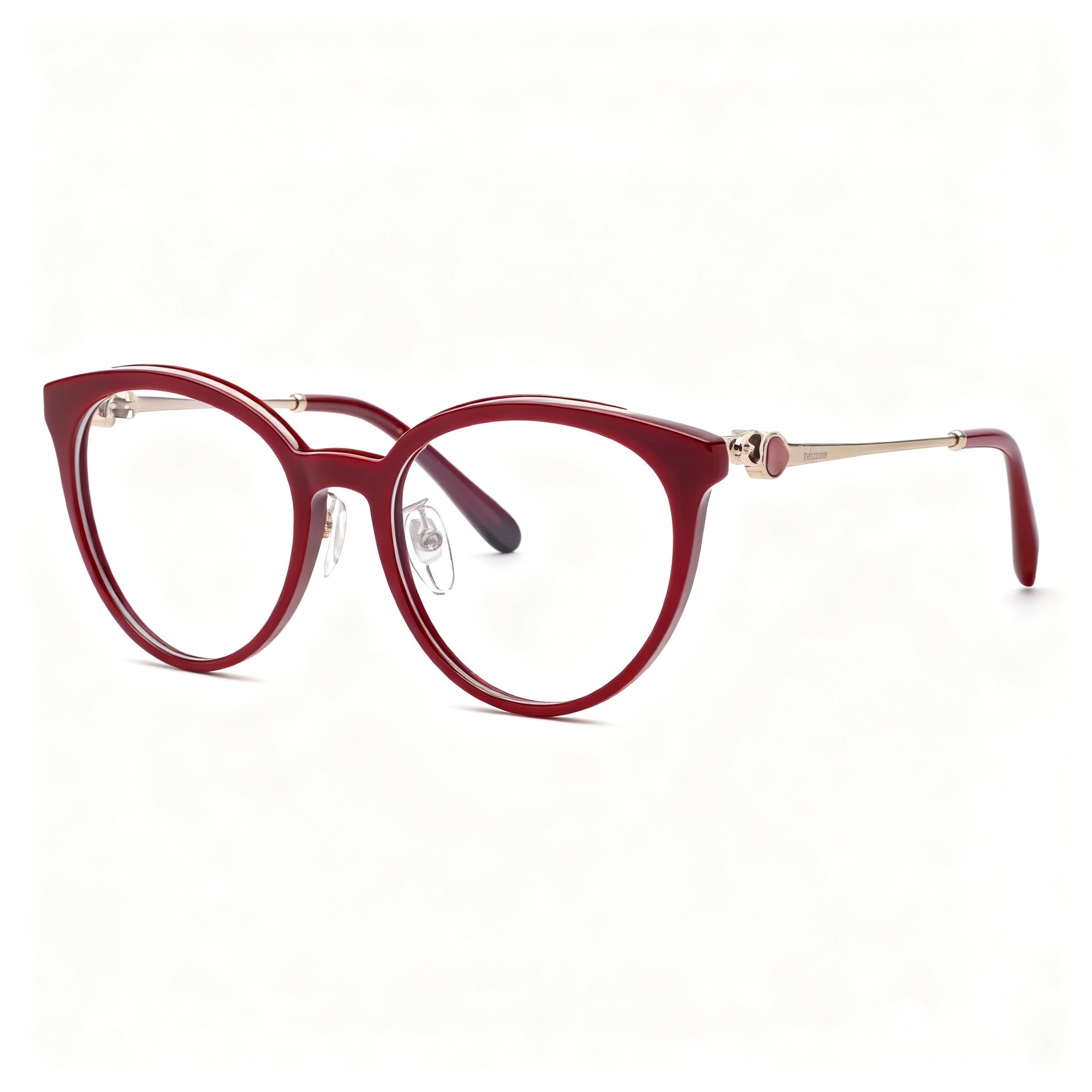 Chopard VCH331S Women's Casual Eyeglasses with Combined Metal-Acetate Frame in Bordeaux, 53mm, Photo 3