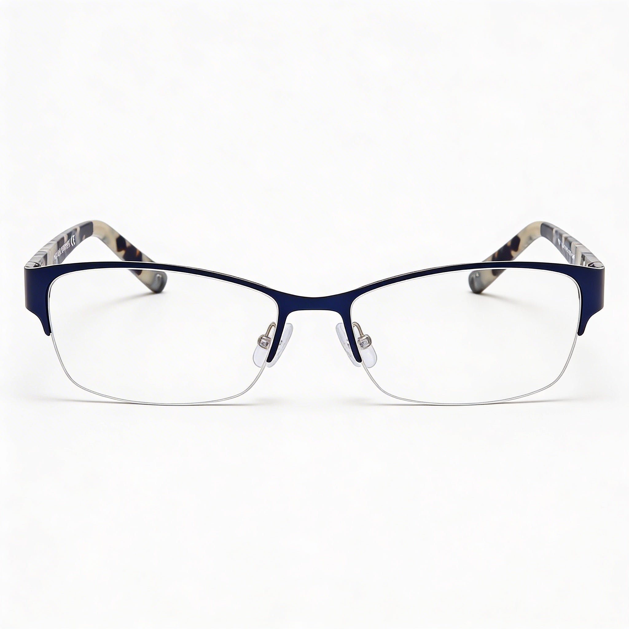 BANANA REPUBLIC Gafas Rectangulares Jordyn Unisex Semial Aire de Metal Azul Marino con Cristales Transparentes - 54mm, Photo 2