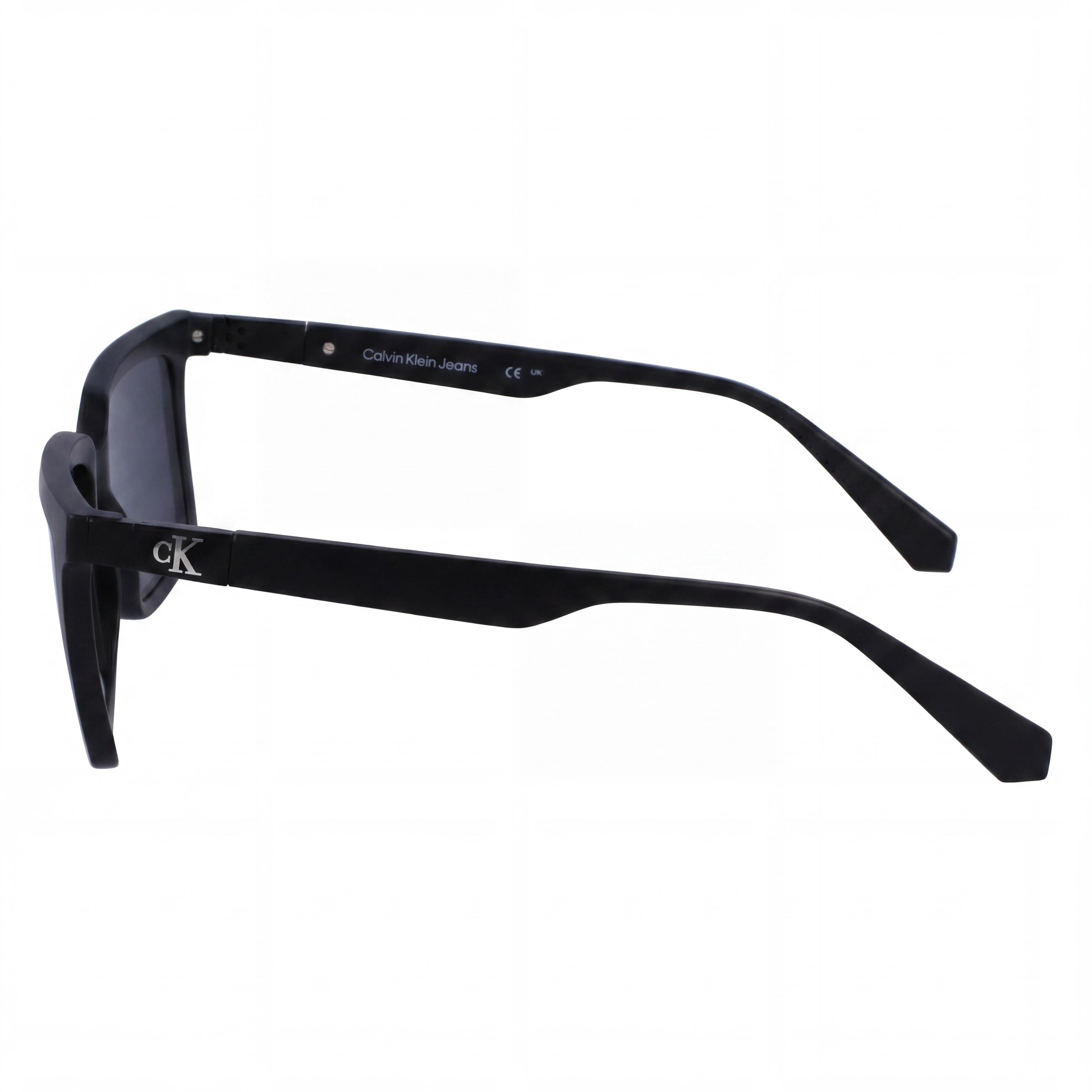 Calvin Klein Jeans CKJ23659S N Men's Matte Black Plastic Square UV Protected Non-Polarized Mirrored Sunglasses 55mm, Photo 3