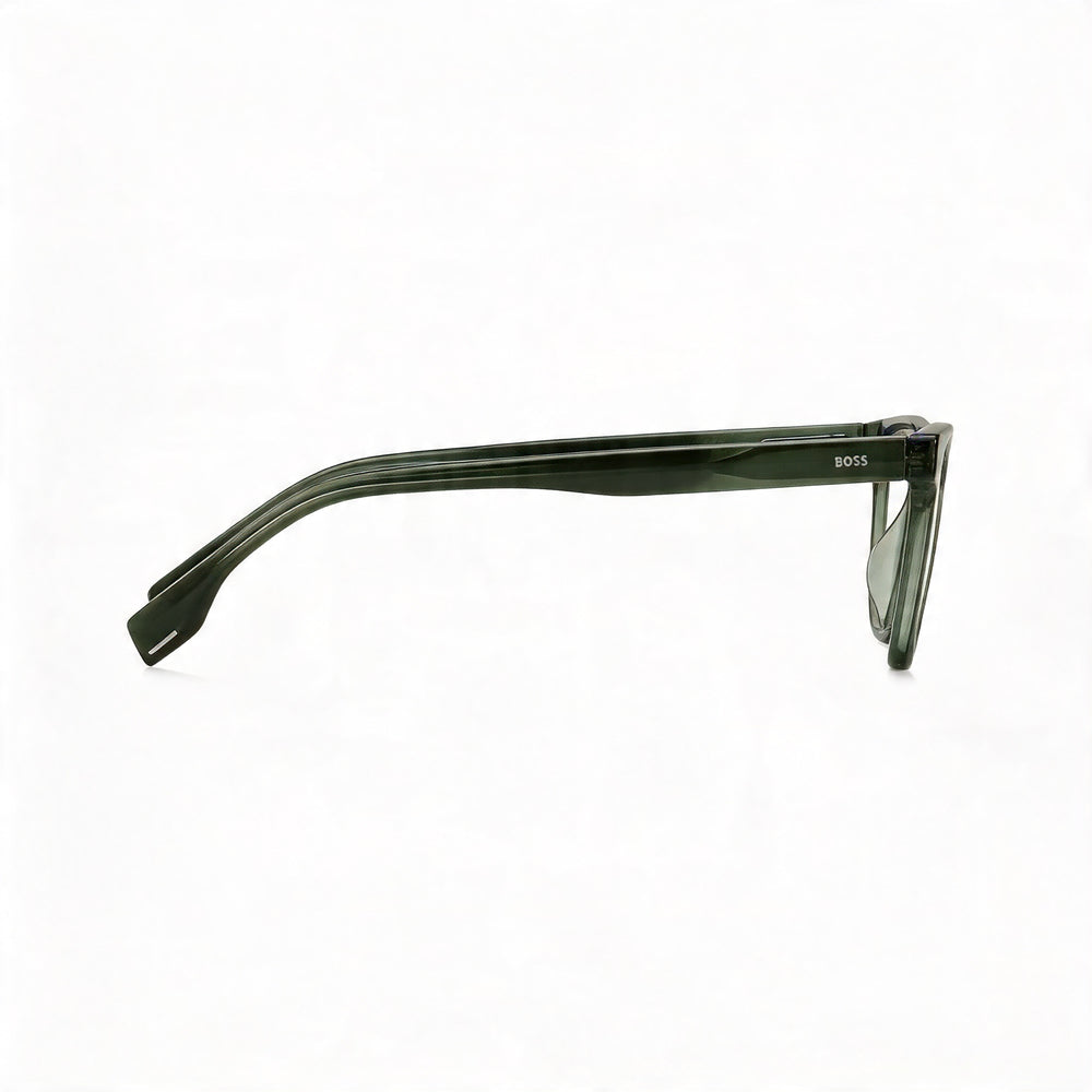 Hugo Boss Classic Men's Black Green Plastic Frame Sunglasses featuring Polycarbonate Lenses (55-17-145)