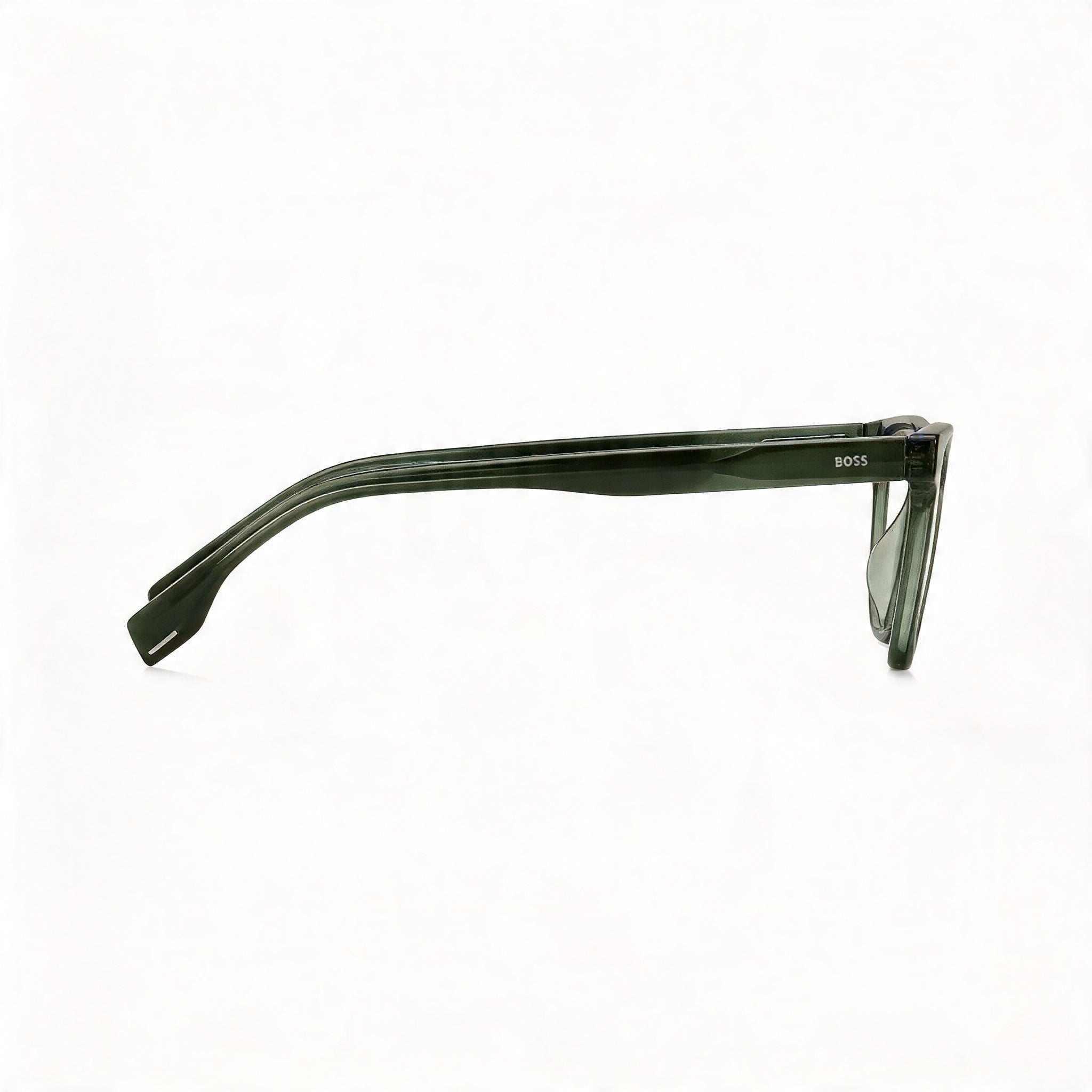 Gafas de sol clásicas Hugo Boss para hombre con montura de plástico negro y verde y lentes de policarbonato (55-17-145), Photo 3