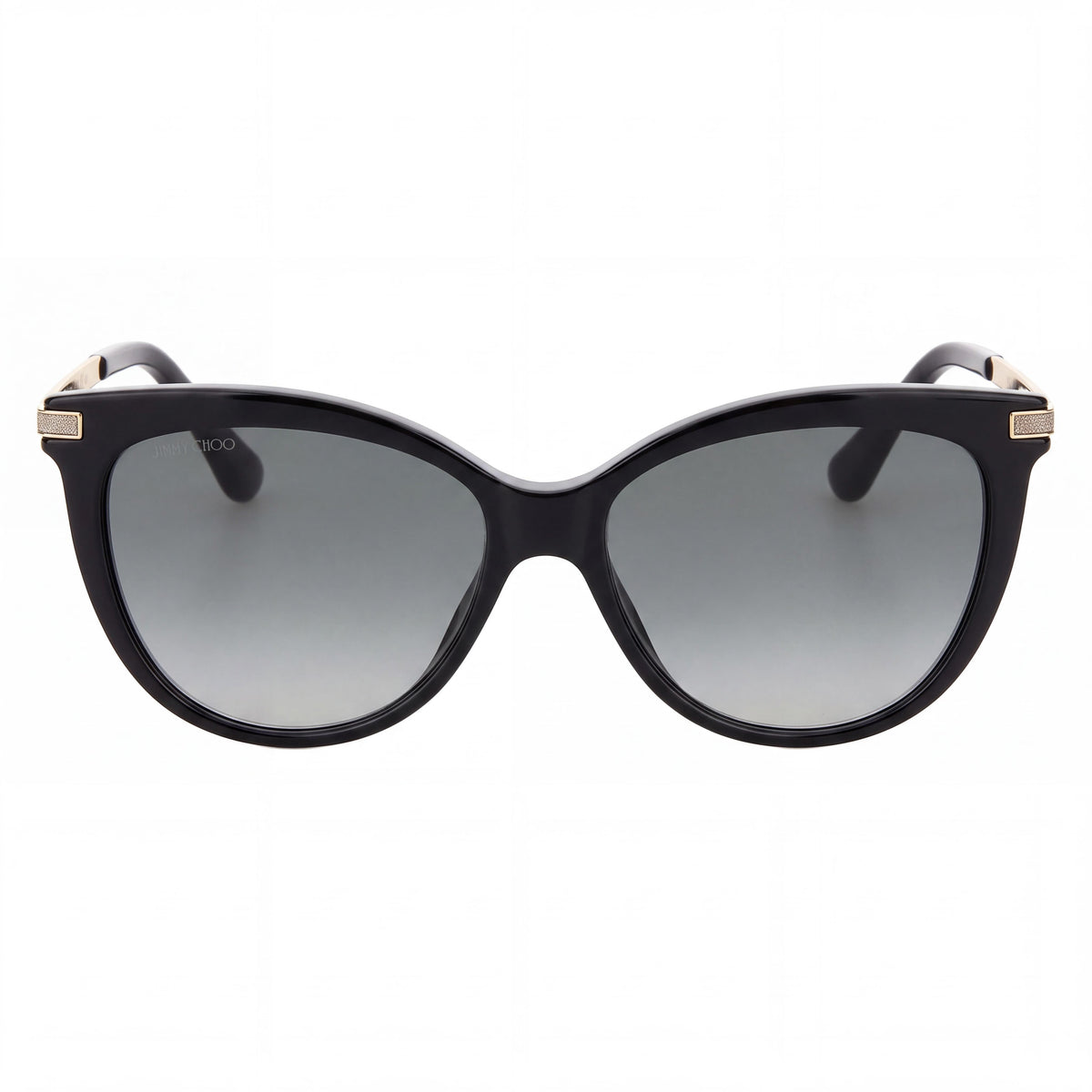 Gafas de sol JIMMY CHOO Axelle/G/S para mujer, estilo ojo de gato, de plástico negro con lentes grises degradadas con protección UV, 56 mm, Photo 2