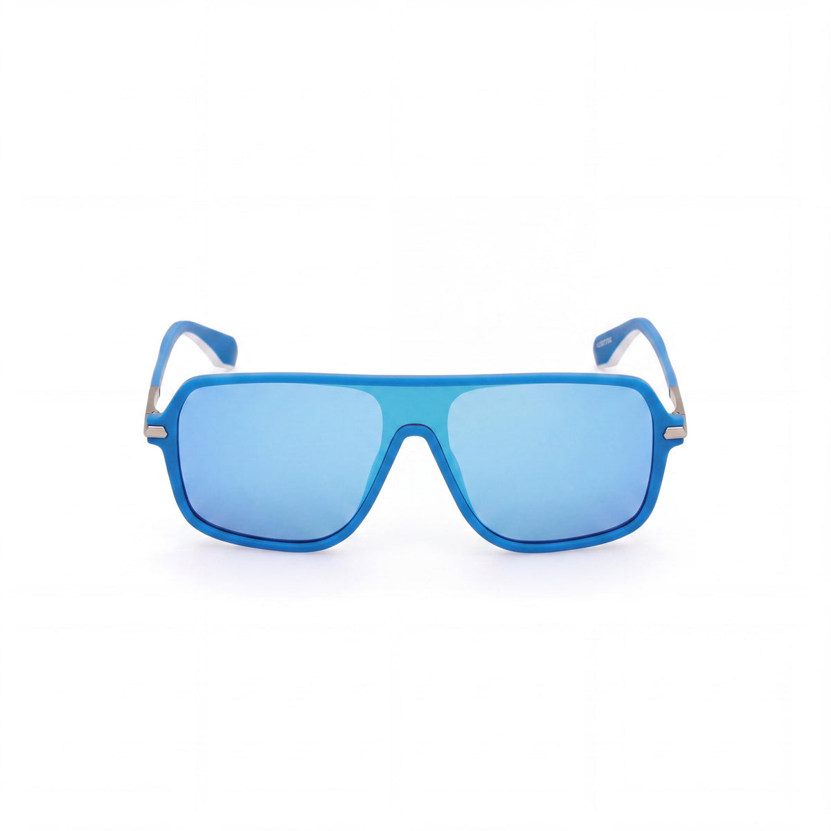 adidas Unisex Sunglasses with UV Protection, Matte Light Blue Plastic Frame, Blue Mirror Lenses, Photo 2