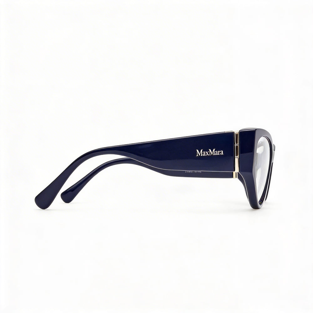 Gafas de mujer MaxMara Mm5174 con montura de plástico azul brillante y lentes de policarbonato de 55 mm