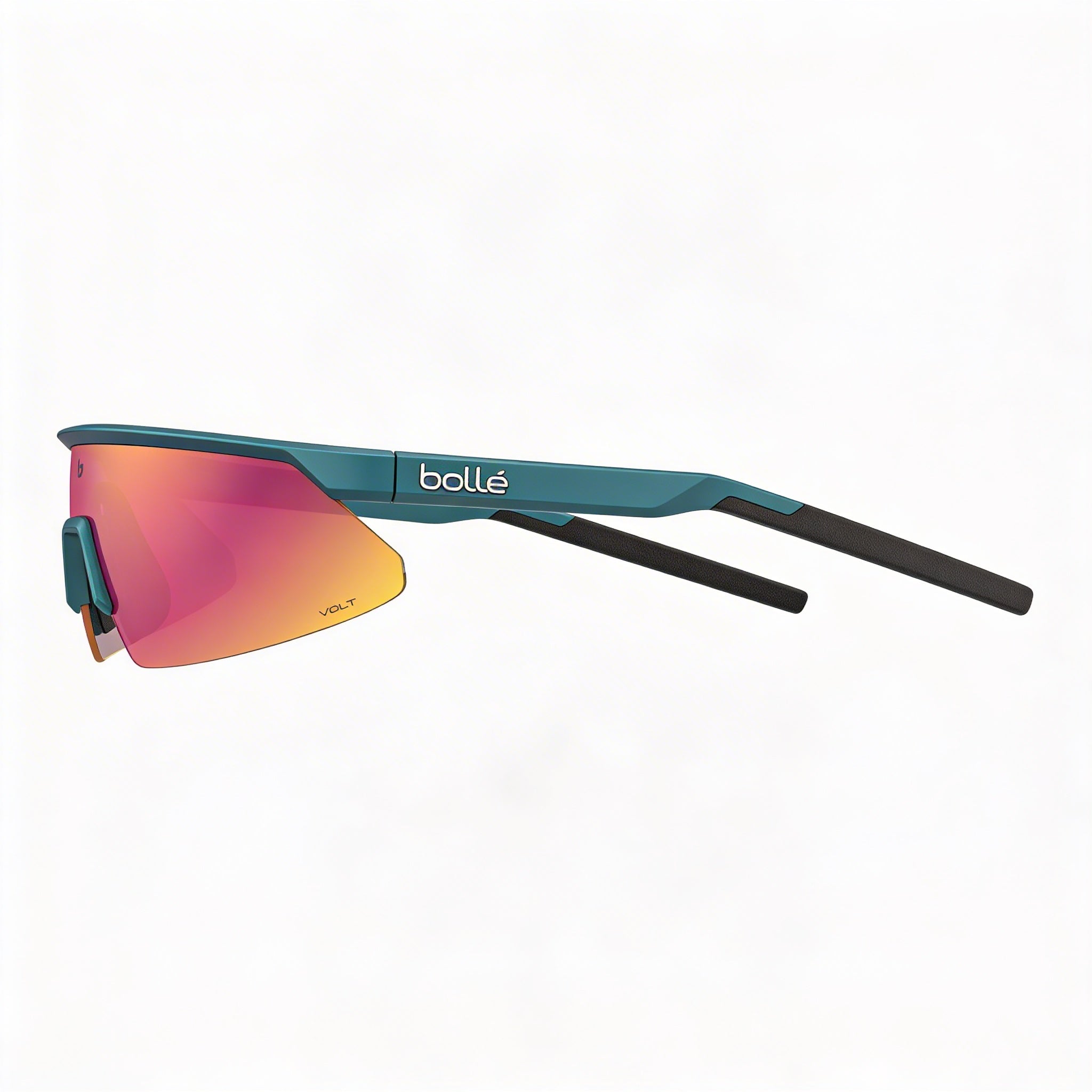 bollé MICRO EDGE Creator Unisex Teal Metallic-Volt Ruby Acrylic Frame Glass Lens Non-Polarized Sunglasses, Photo 2