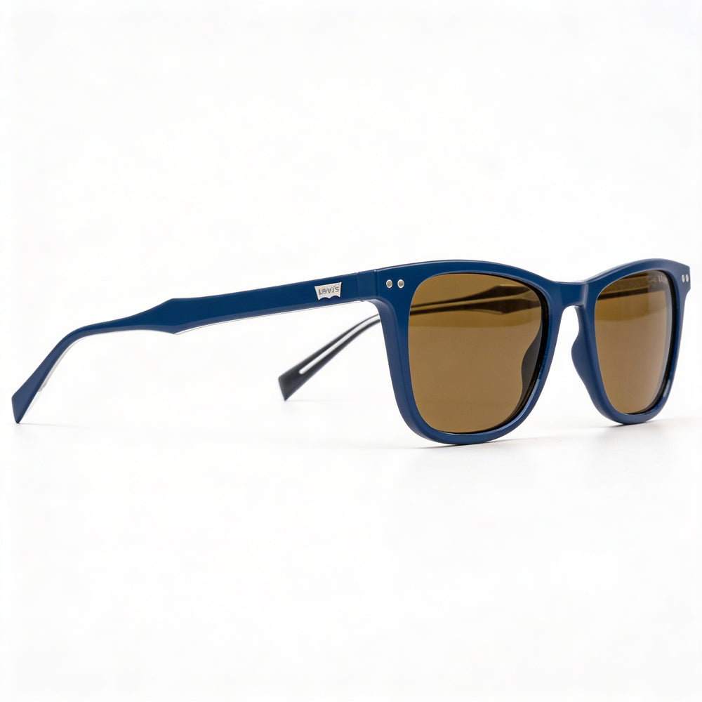 Levi's 5016/S Square Sunglasses Men's Blue Brown Plastic Frame 100% UV Protection 52mm
