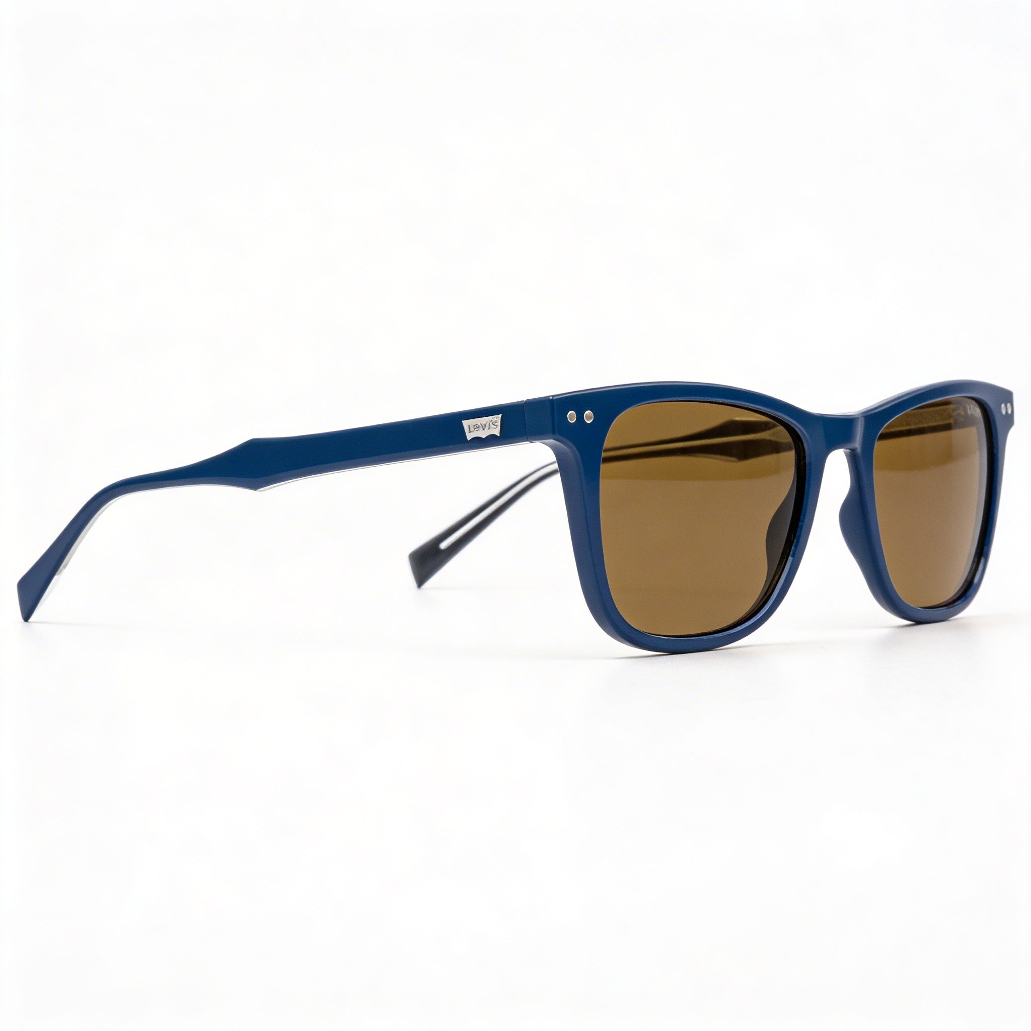 Levi's 5016/S Square Sunglasses Men's Blue Brown Plastic Frame 100% UV Protection 52mm, Photo 3