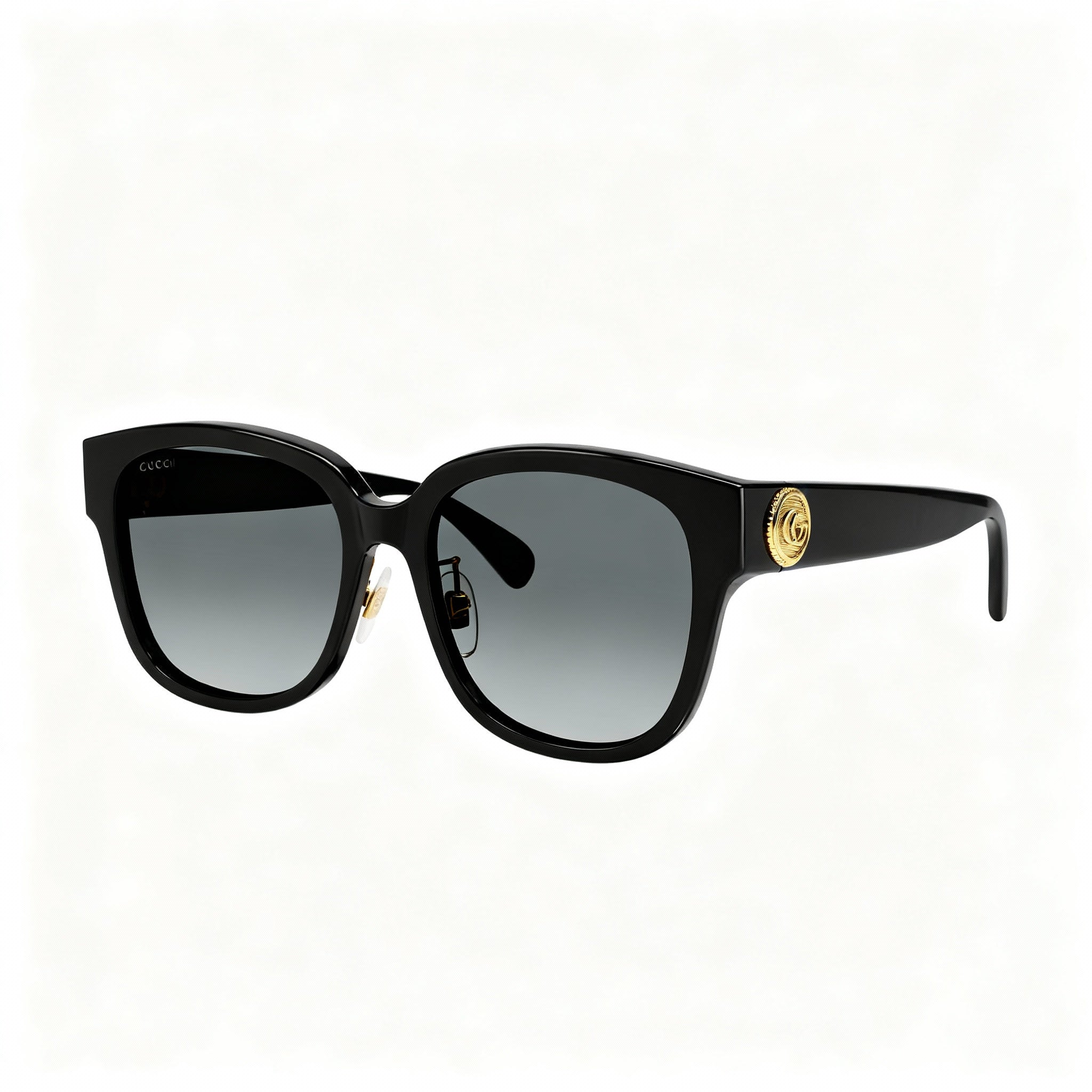 Gucci Gg1409sk-001 Women's Oversized Rounded Cat Eye Sunglasses, Black Recycled Acetate, Black-Grey Gradient 55mm, Photo 3