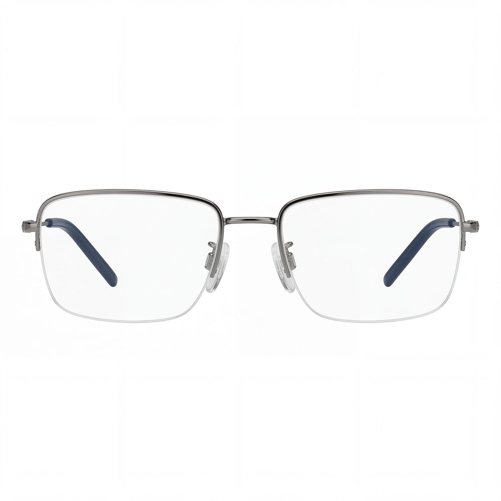 Gafas ópticas Tommy Hilfiger para hombre de aleación de acero y rutenio, lentes de 56 mm, puente de 19 mm y patillas de 145 mm