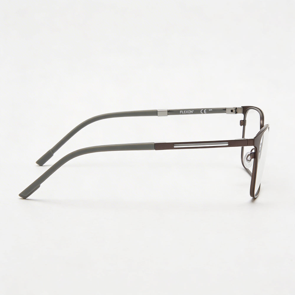 Flexon E1159 Gafas de hombre sin acetato, gris oscuro mate, 54-18-145