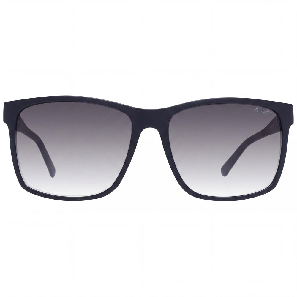 Gafas de sol GUESS Classic Unisex cuadradas, montura de policarbonato negro mate, lentes de espejo ahumado, 100% UV, no polarizadas 60mm