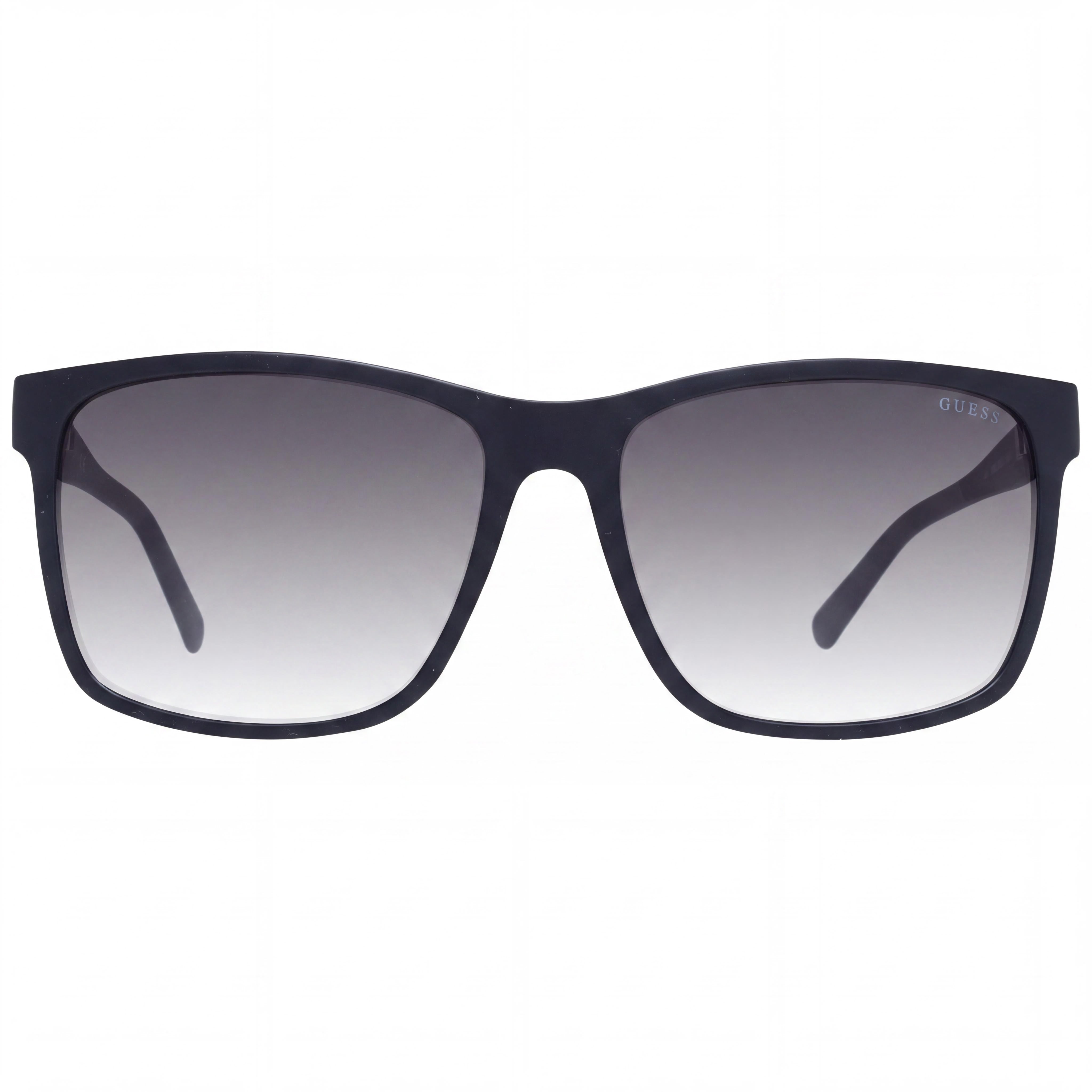 GUESS Classic Unisex Square Sunglasses, Matte Black Polycarbonate Frame, Smoke Mirror Lenses, 100% UV, Non-Polarized 60mm, Photo 2