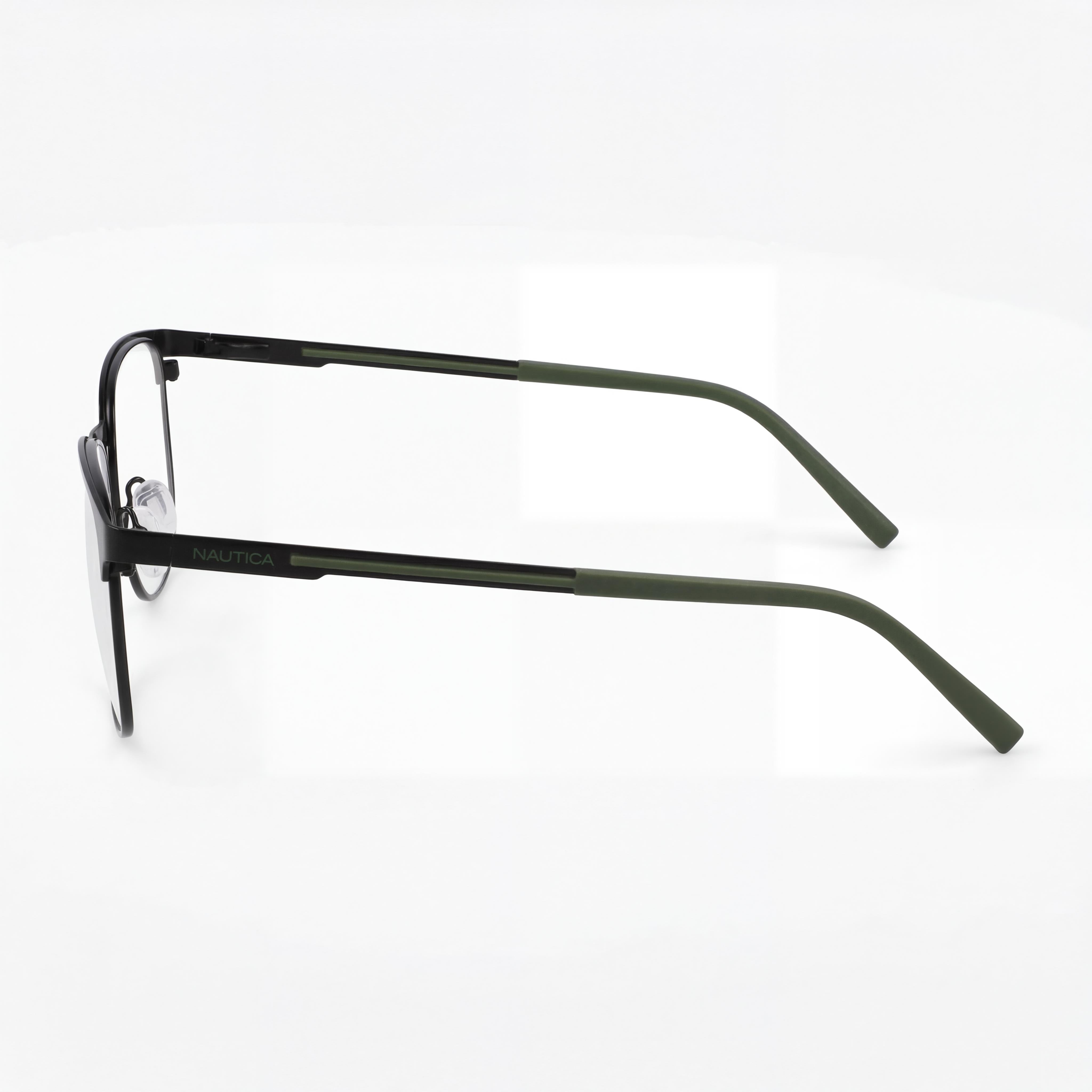 Nautica N7343 Men's Matte Black Metal Frame Round Full Rim Eyeglasses Clear Lens 53mm, Photo 3