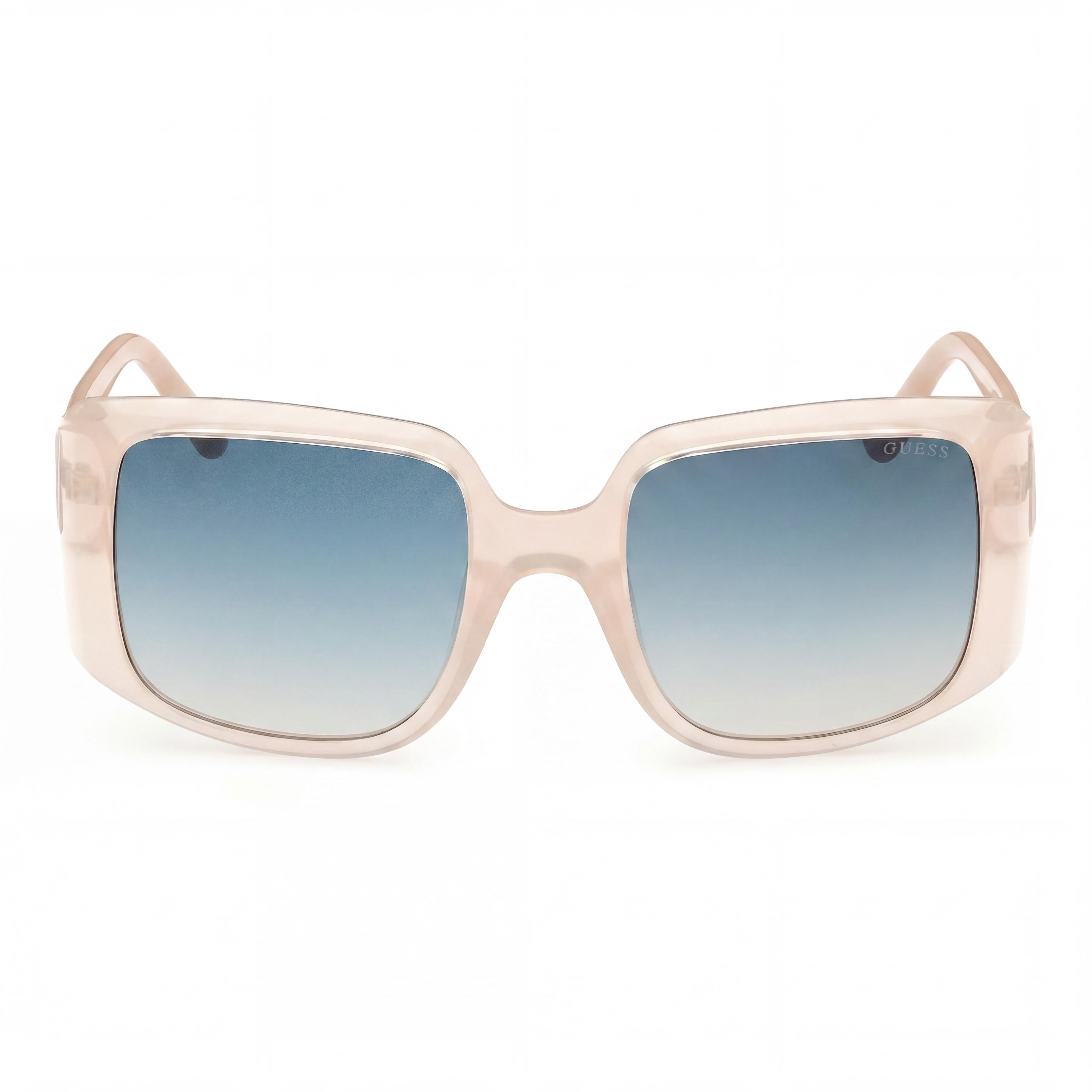 Guess Women's Emery Oversize Square Sunglasses, Ivory Injected Plastic Frame, Gradient Green Lenses, UV Protected, 53mm, Photo 2