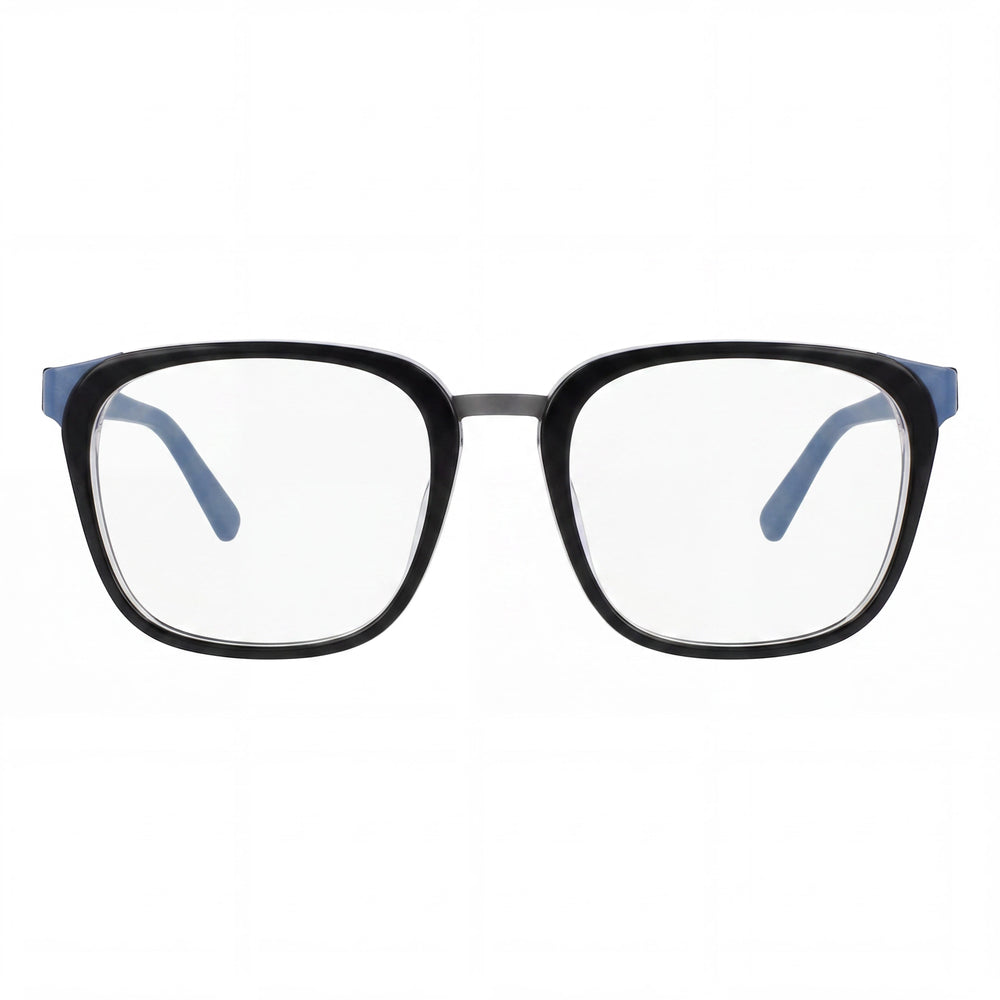 Cole Haan Black Unisex Eyeglasses with clear demo lenses, prescription ready, and replaceable with custom prescription lenses.