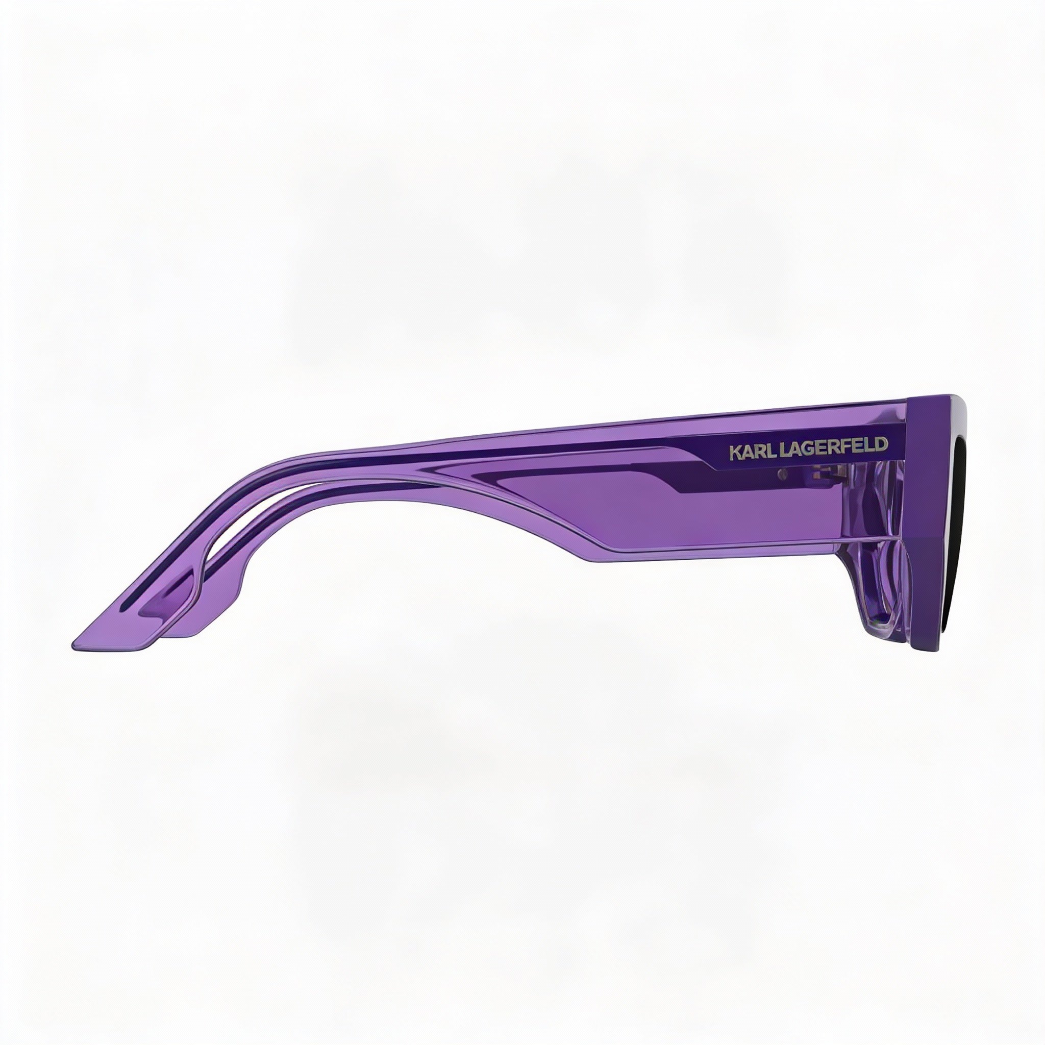 Gafas de sol unisex Karl Lagerfeld KL6160S de plástico con protección UV, montura lila, lentes violeta sólido de 54 mm, Photo 2