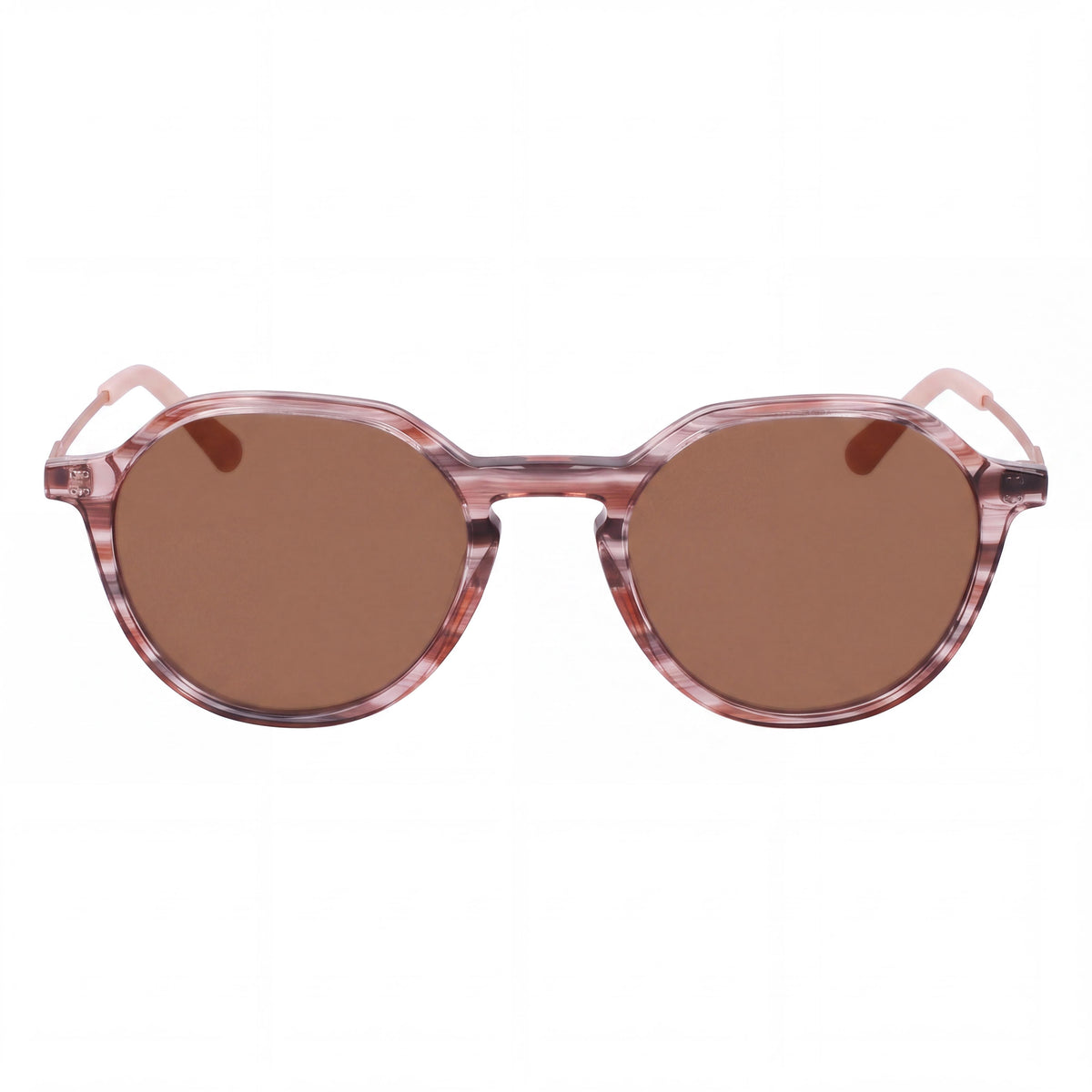 Cole Haan Ch6503 Gafas de Sol Polarizadas de Metal Unisex con Lentes Marrones, Montura en Tono Cuerno Melocotón, Protección UV del 100%, 52mm, Photo 2