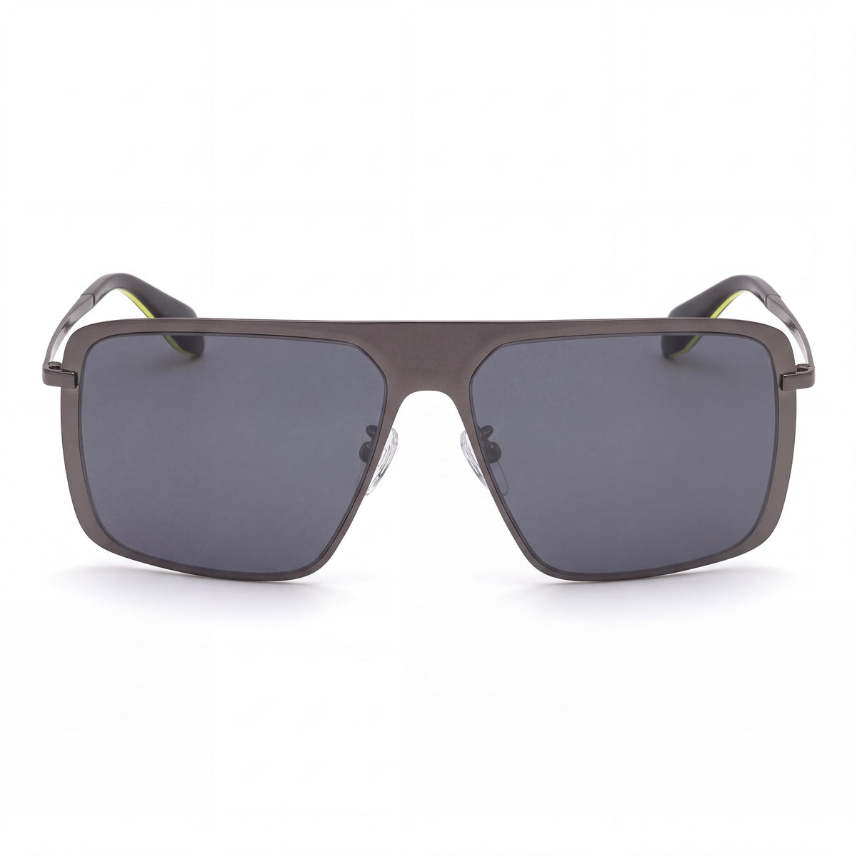 adidas Men's OR00360 Shiny Gunmetal Metal Frame Sunglasses, Mirrored Smoke Lenses, UV Protection, 60mm, Photo 2