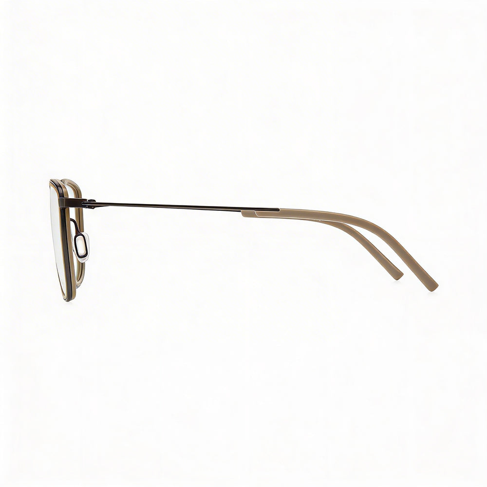 Porsche Modern Acetato Hombre Gris Oscuro, Beige 53mm