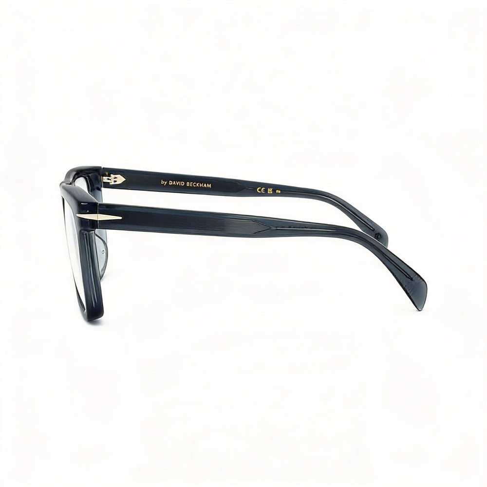 David Beckham Casual Men's Eyeglasses with a Blue Acetate Frame and Clear Plastic Lenses 51mm Lens Width