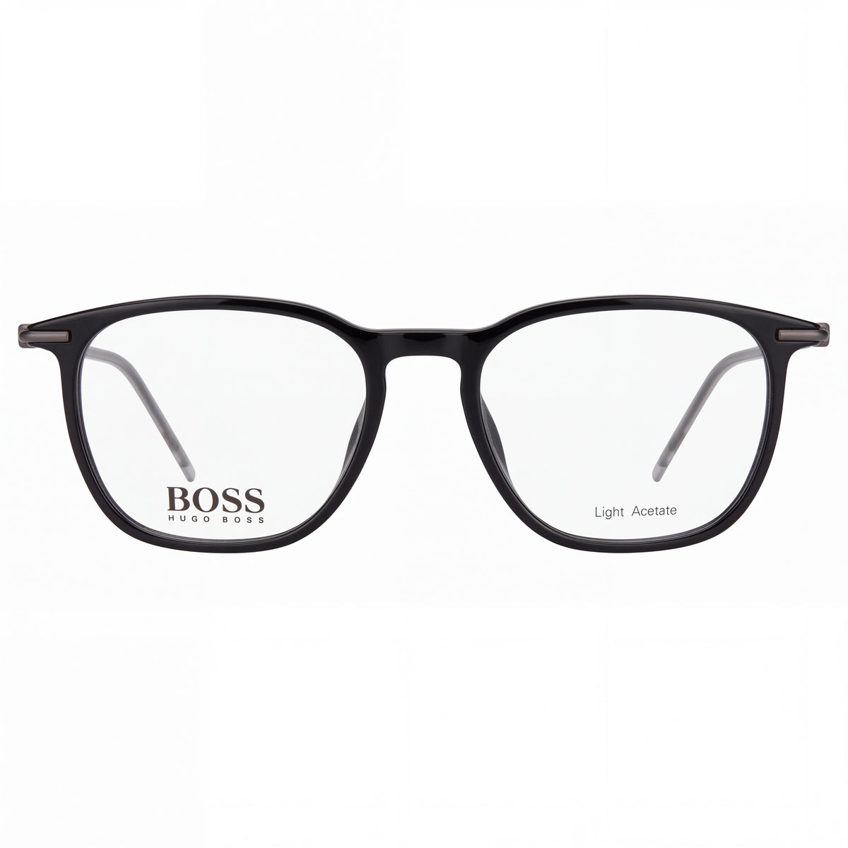 BOSS Audio Systems Modern Unisex Black Gunmetal Acetate Polycarbonate Non-Polarized Eyeglasses 50mm, Photo 2