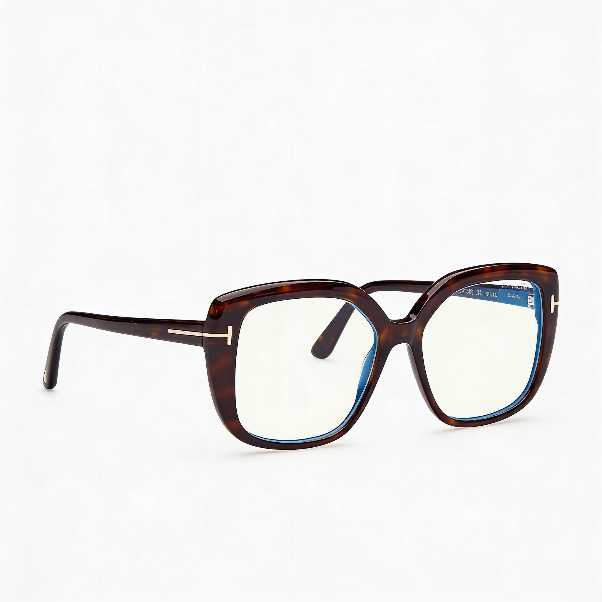 Tom Ford Clásico Unisex Filtro Azul Plástico Montura Habana Oscuro con Cristales Negros, Lente de 53mm, Puente de 16mm, Patilla de 140mm, Photo 3