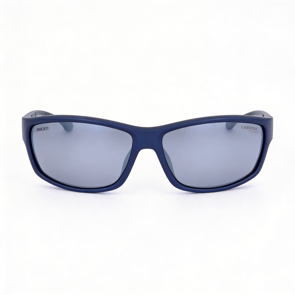 Gafas de sol Carrera Casual para hombre, montura de poliamida metalizada azul, protección UV, no polarizadas, 68 mm
