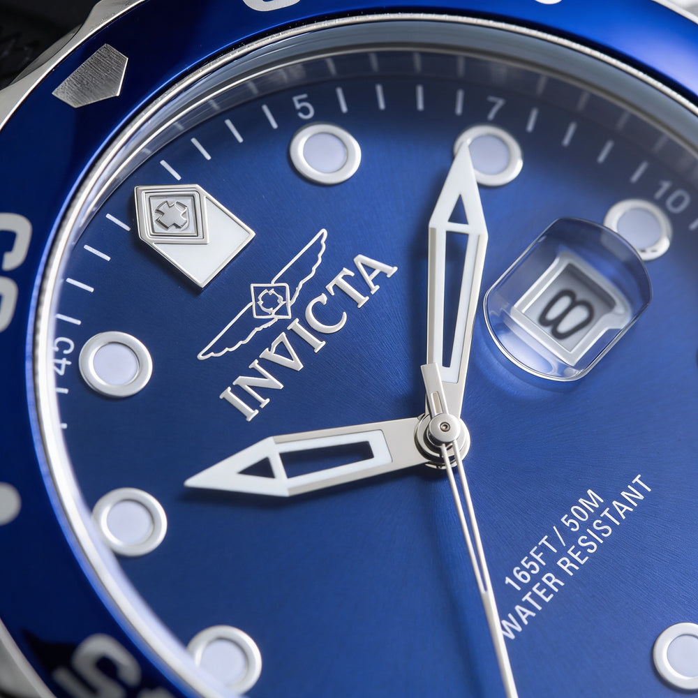 Invicta Men's Pro Diver IN-45734-AMZUK Silver Stainless Steel Blue Dial Quartz Water Resistant Watch 48mm