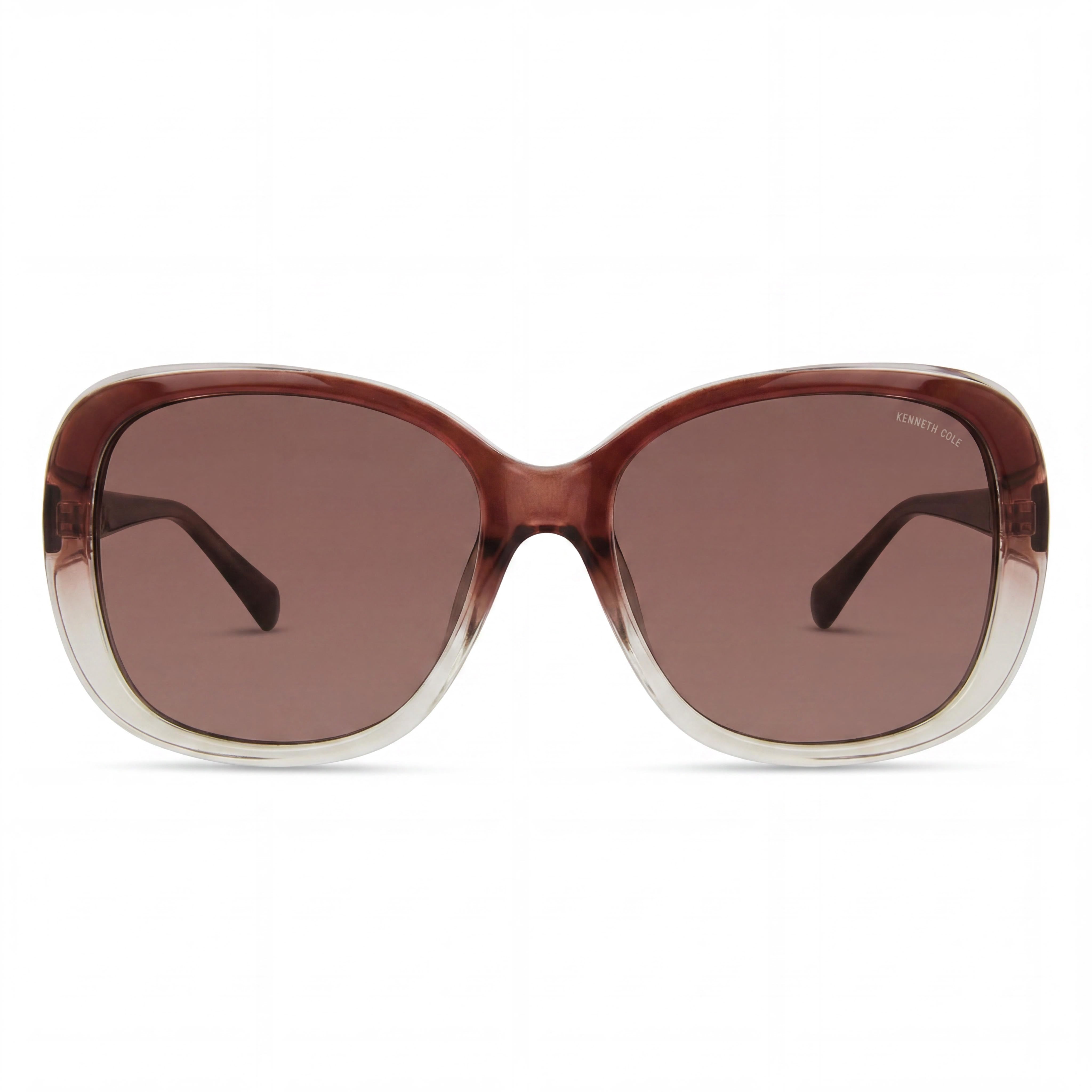 Gafas de sol Kenneth Cole New York Kc5745f para mujer, de plástico, marrón claro brillante, marrón degradado, no polarizadas, 57-17-135, Photo 2