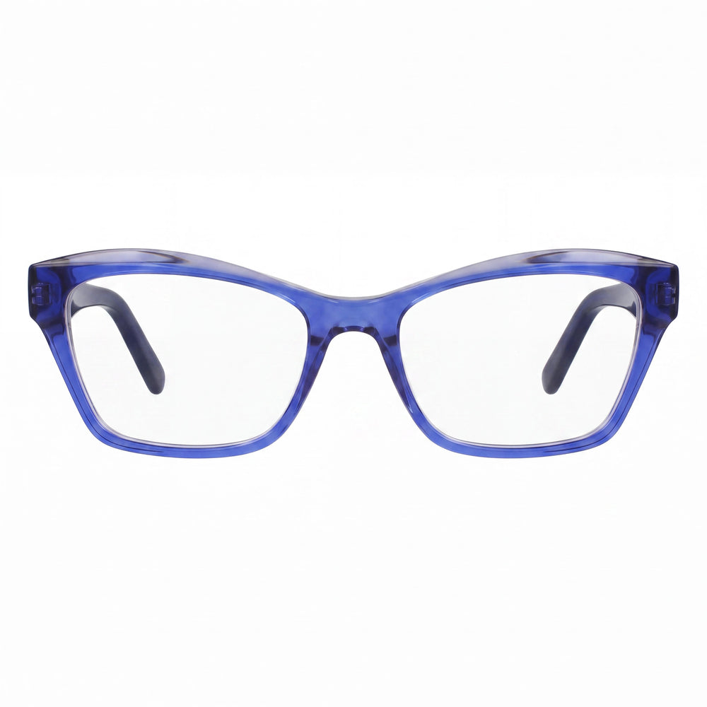 Gafas de acetato Salvatore Ferragamo para mujer, modelo Modern, color azul/gris, 53mm