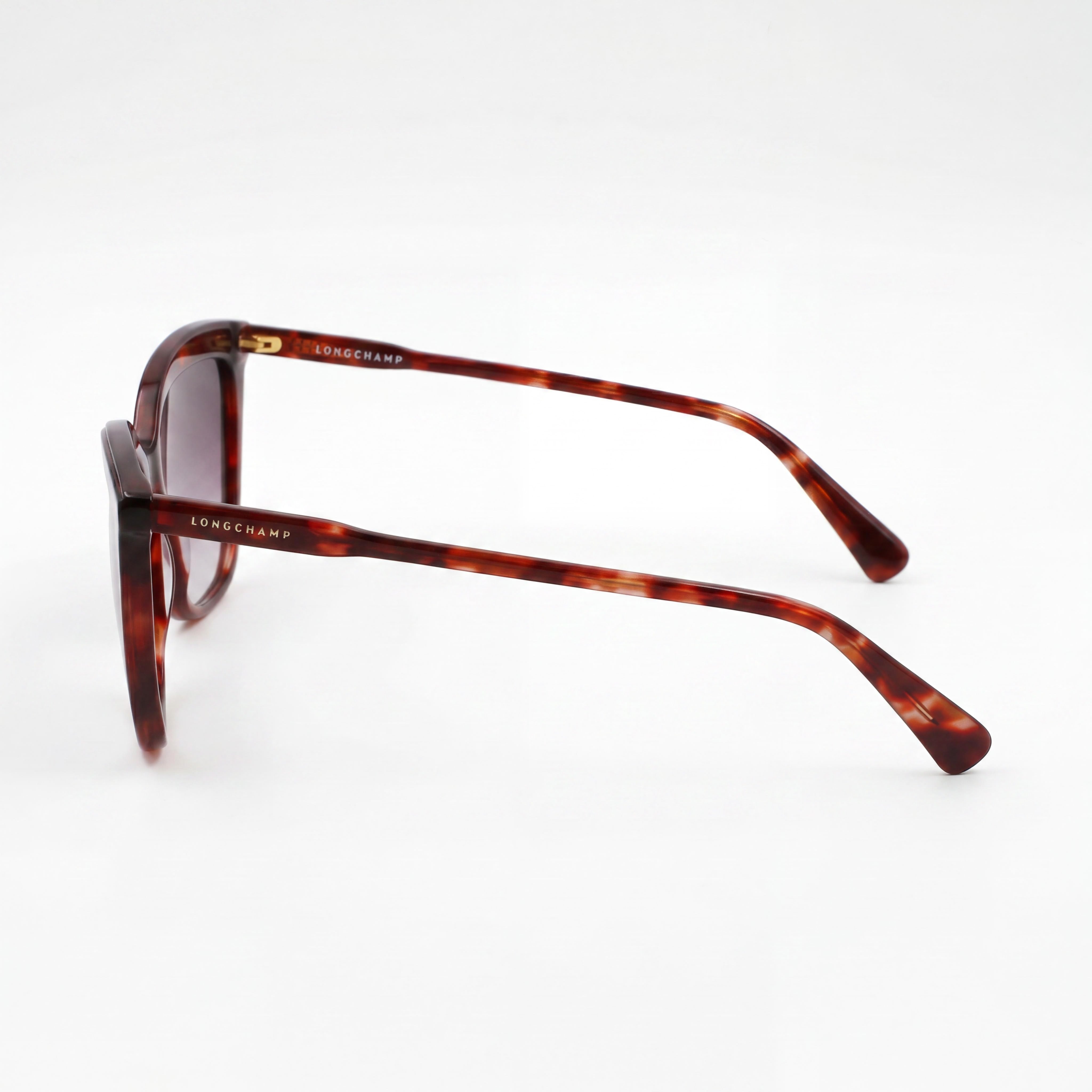 Longchamp LO729S Women's Casual Red Havana Propionate Frame Polycarbonate Lens Non-Polarized Sunglasses 55mm, Photo 3