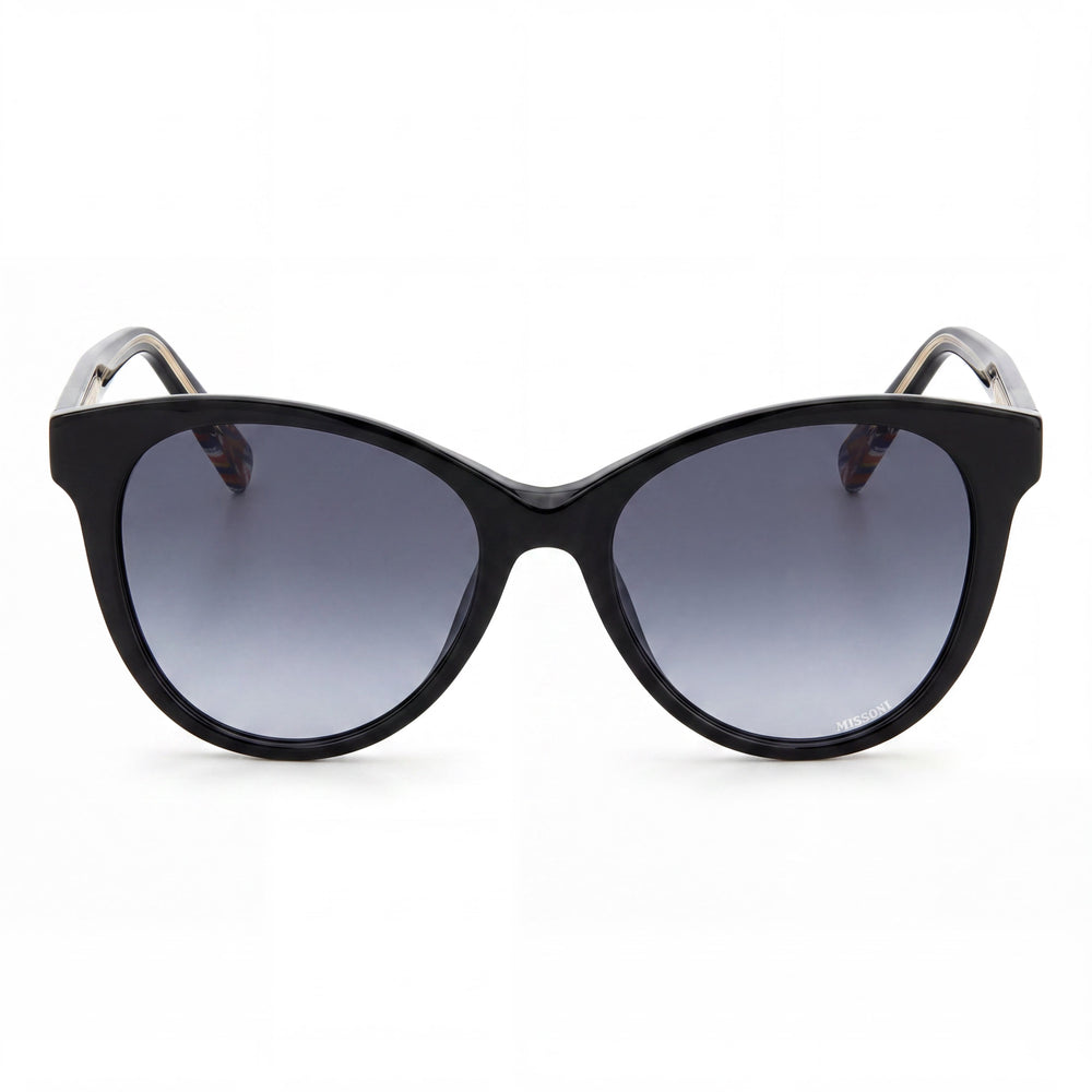 Gafas de sol Missoni Modern para mujer de acetato negro con lentes sombreadas gris oscuro con protección 100% UV 54-18-145 mm