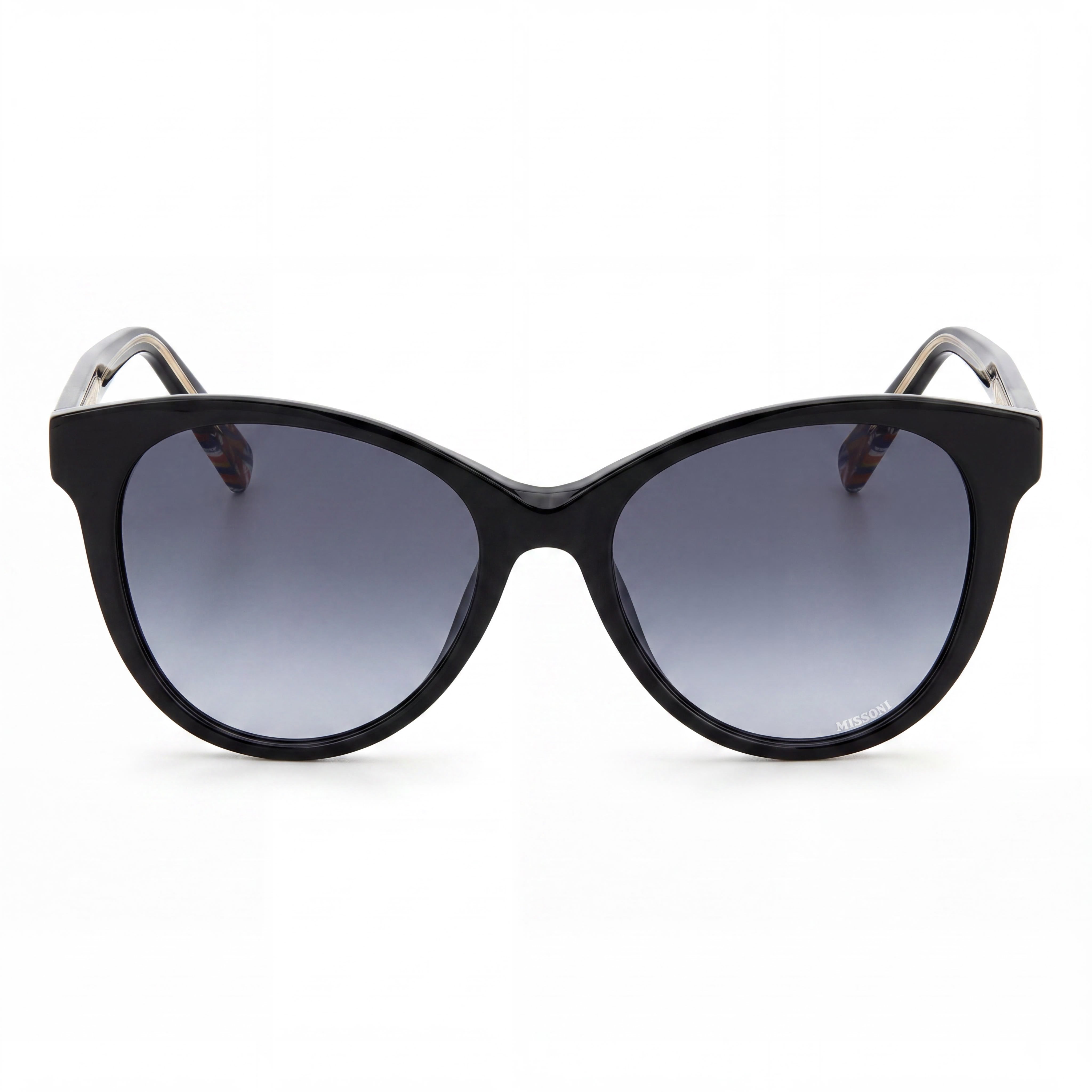 Gafas de sol Missoni Modern para mujer de acetato negro con lentes sombreadas gris oscuro con protección 100% UV 54-18-145 mm, Photo 2