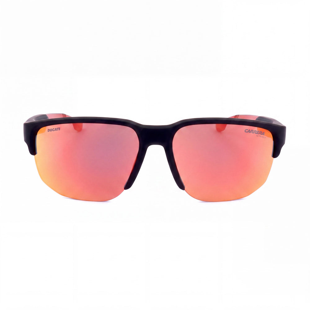 Carrera Ducati CARDUC 028/S Unisex Sunglasses with Black Red Acetate Frame, Gradient Black/Red Lenses, UV Protected, 63mm