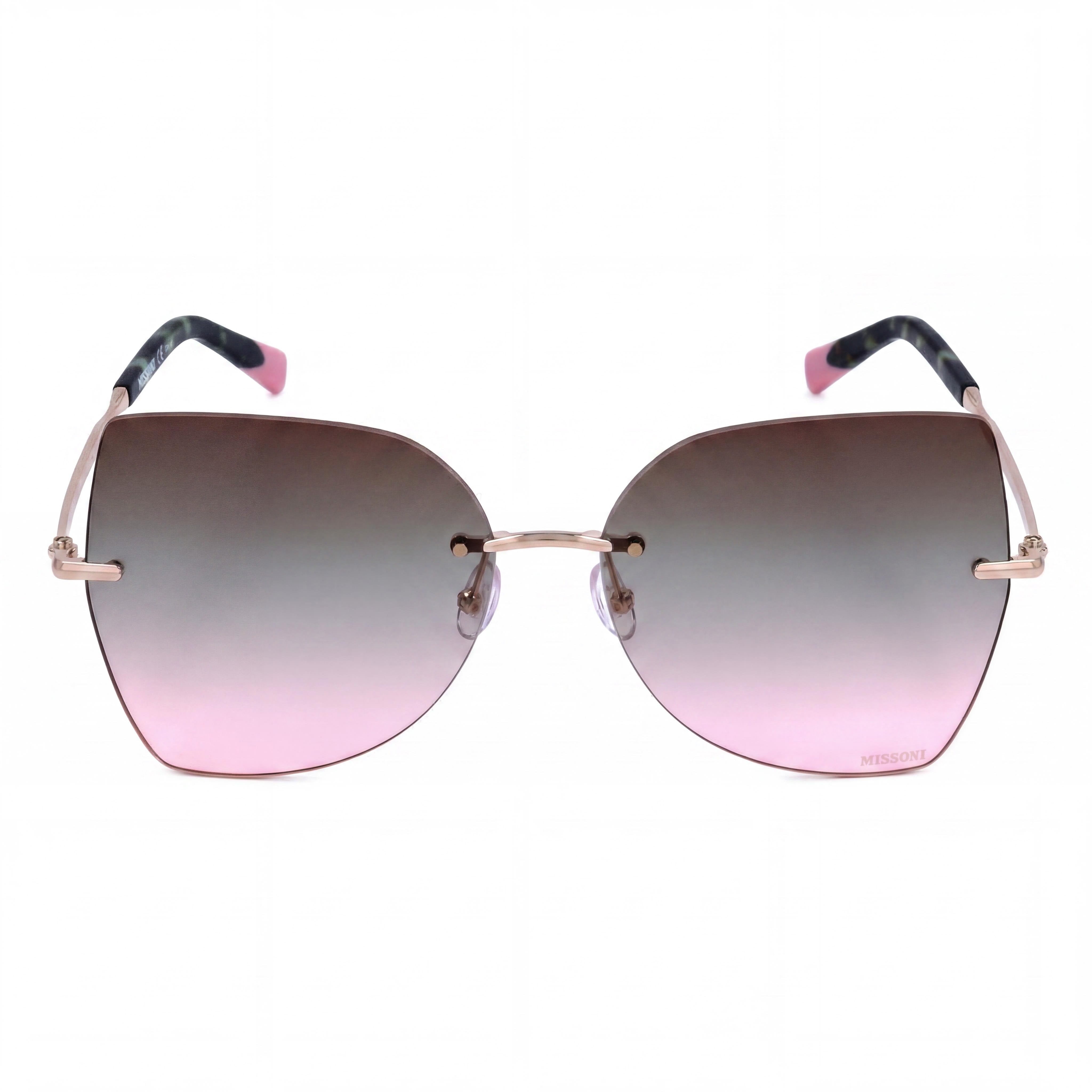 Missoni Casual Women's Gold Metal Sunglasses with UV Protection & Grey Brown Doubleshade Lenses 60mm, Photo 2