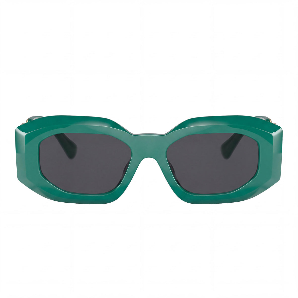 Versace VE4425U Unisex Green Grey Polycarbonate Rectangle Grey Lens UV Protection Prescription Ready Sunglasses 54mm, Photo 2