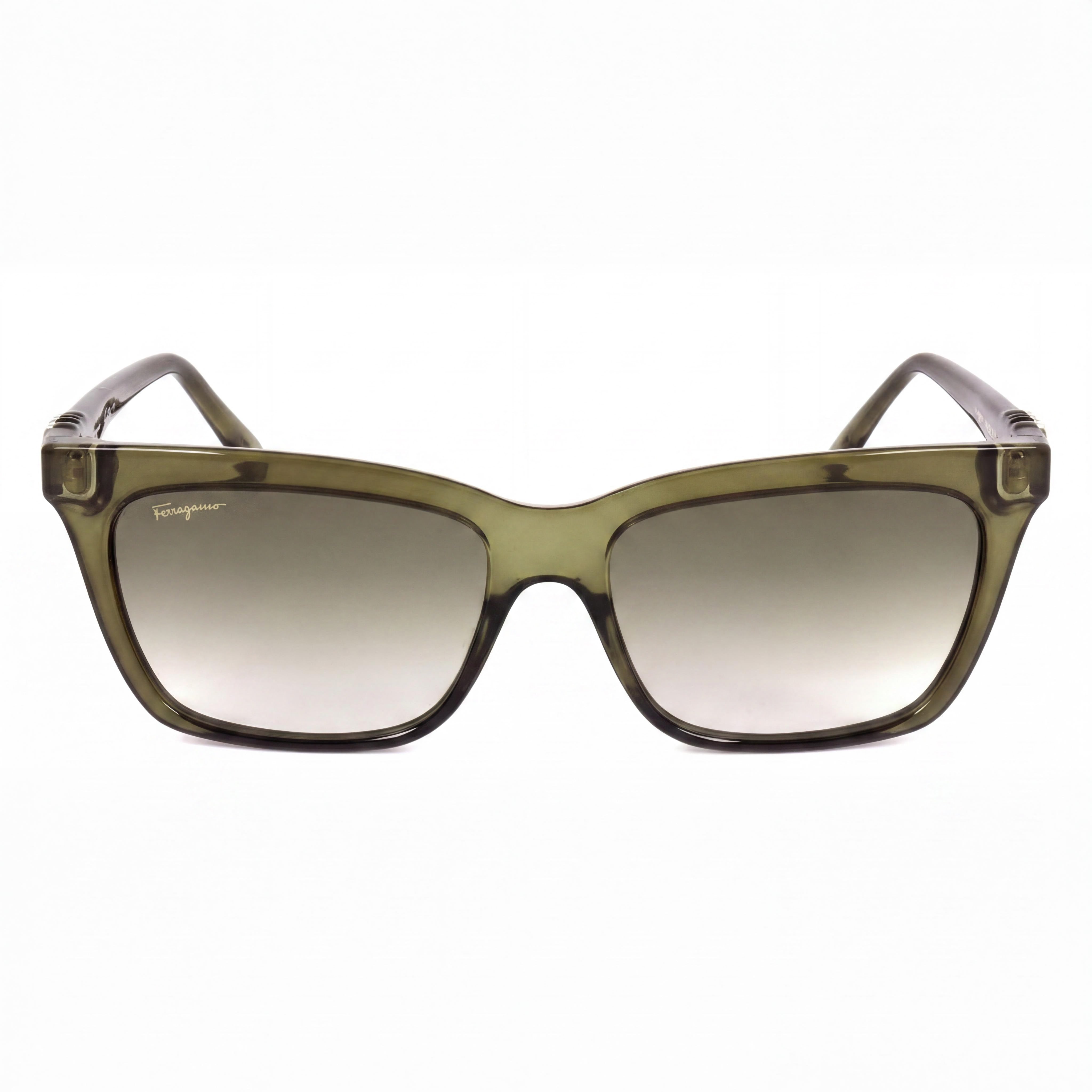 Salvatore Ferragamo Sf1027s Unisex Plastic Full Rim Square Green Gradient Non-Polarized Eyewear 55-16-140, Photo 2