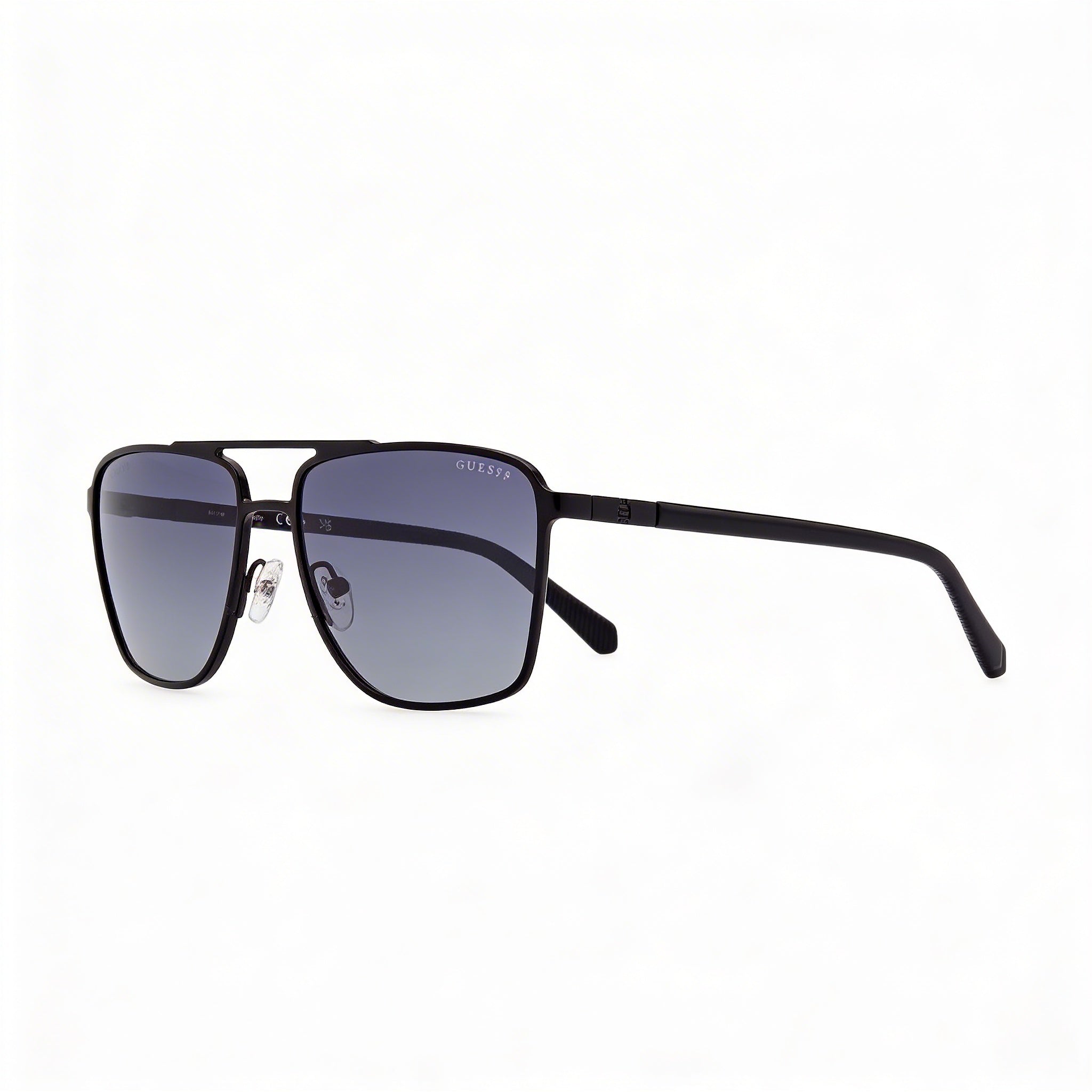 GUESS Comtemporary Unisex Matte Black Metal Frame Non-Polarized Tri Acetate Cellulose Smoke Lenses with UV Protection 60mm, Photo 3