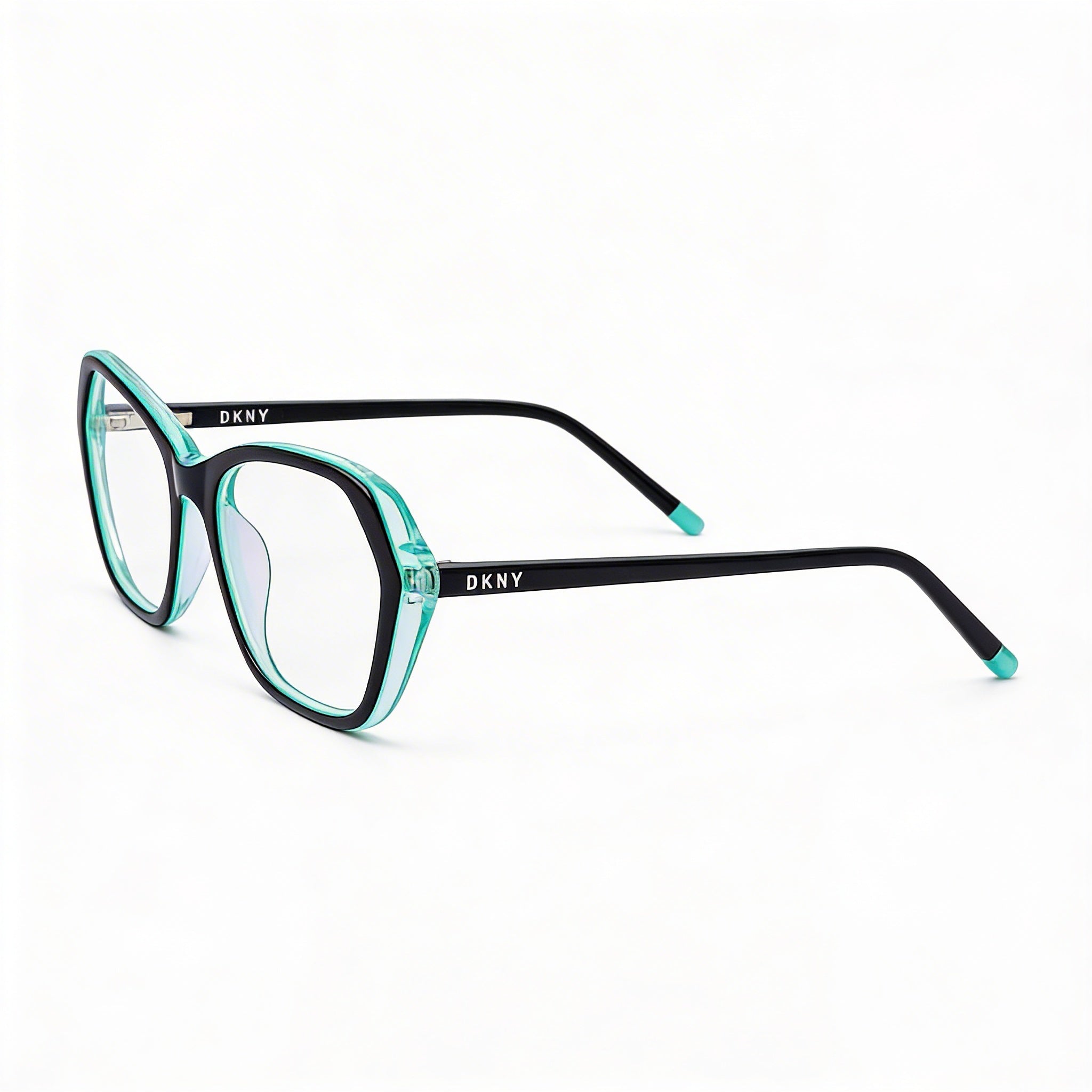 DKNY Modern Unisex Sunglasses with Black Aqua Frame and Polycarbonate Lenses, Size 52-17-135, Photo 2