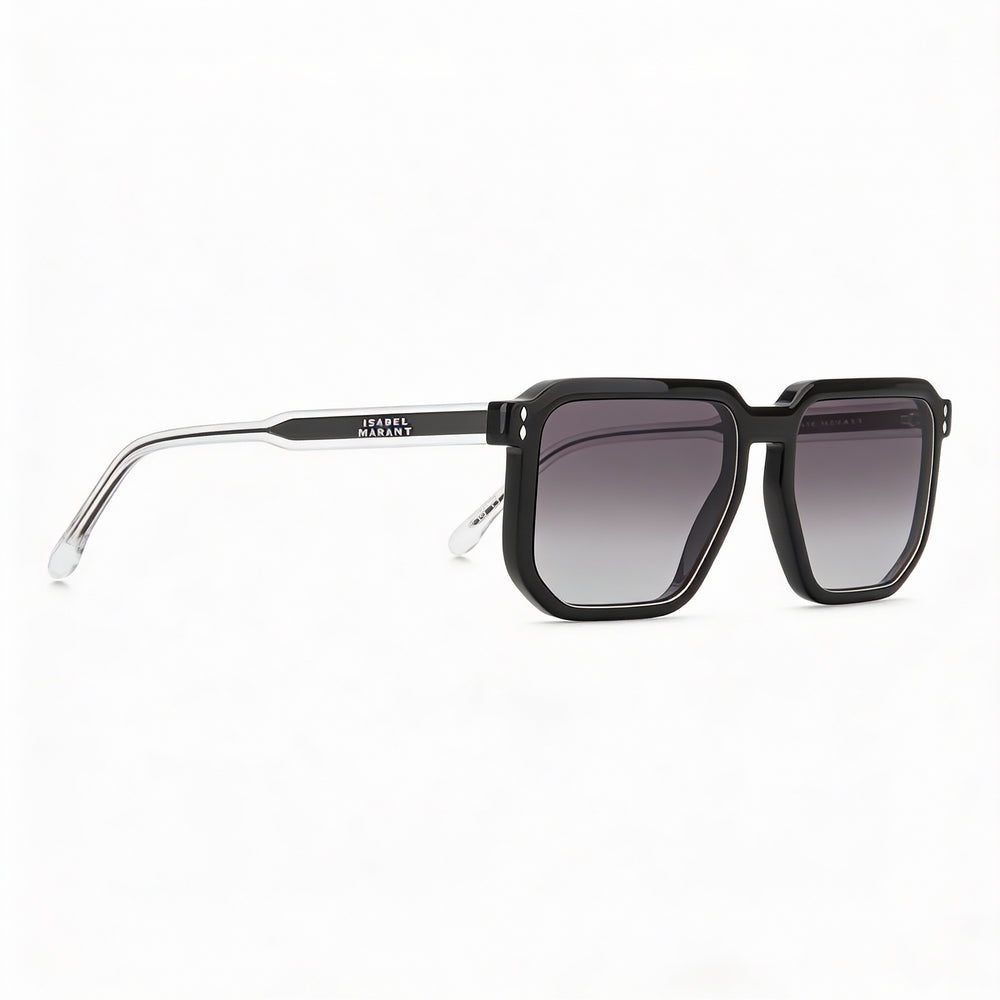 Isabel Marant Casual Women's Black Acetate Frame Non-Polarized Dark Grey Shaded Sunglasses 55mm