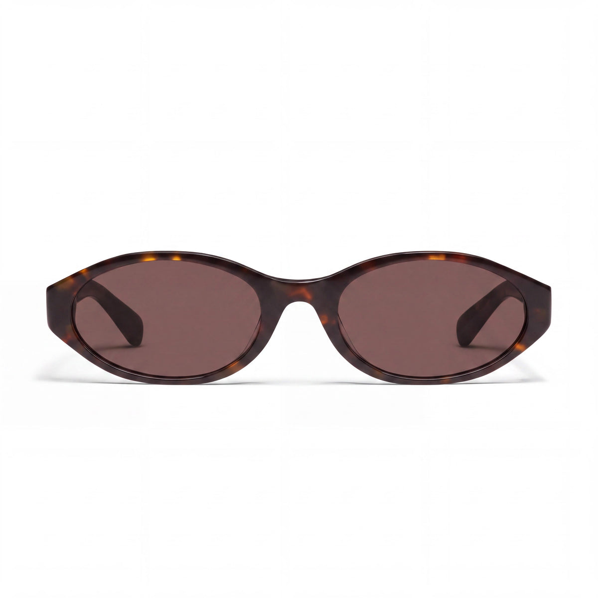 Quay Round Sunglasses for Women, Tortoise Acetate Frame with Brown Plastic Lenses, 55mm Lens Width, Photo 2
