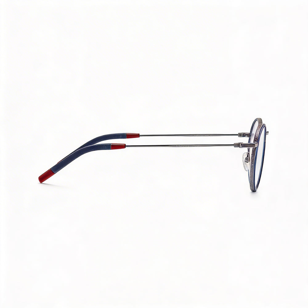 Gafas Tommy Hilfiger Th 1815 para Hombre, Montura de Metal Azul, Lentes de Policarbonato de 49mm