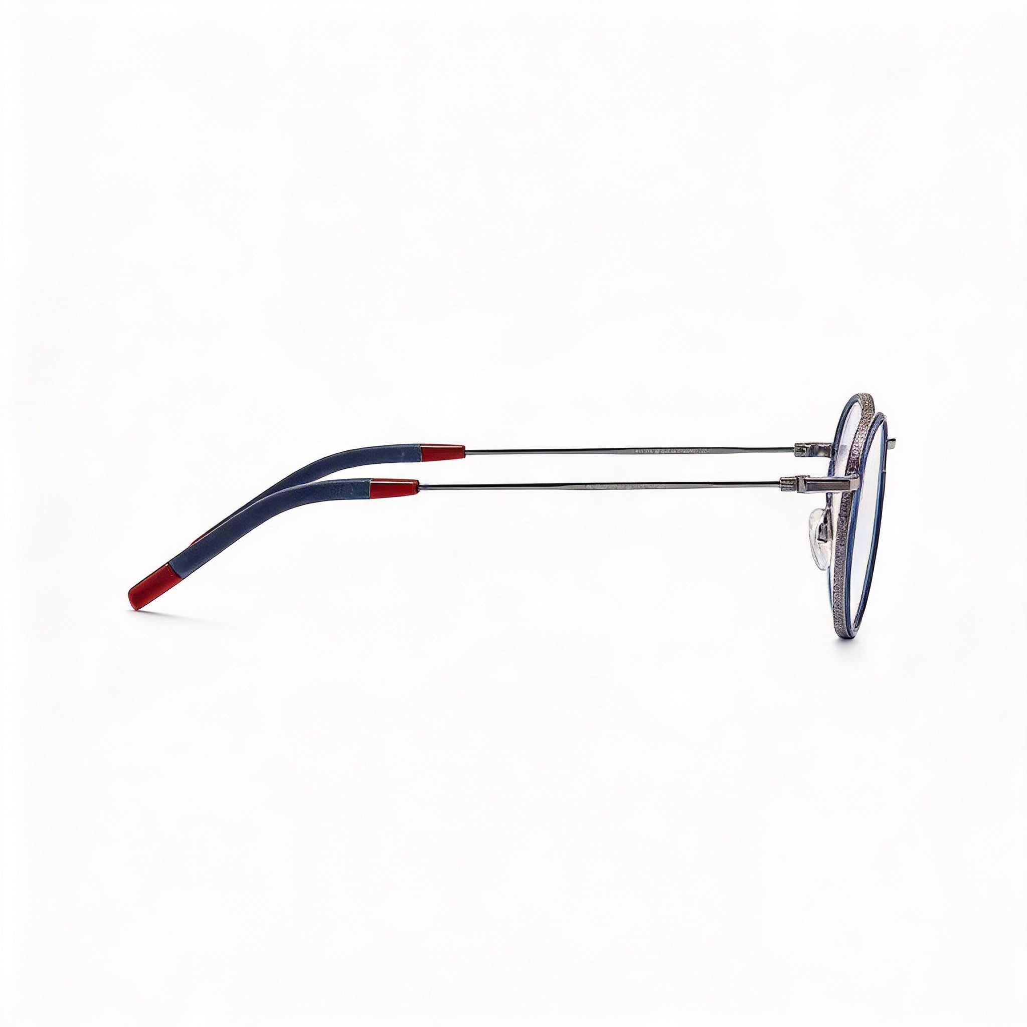 Tommy Hilfiger Th 1815 Men's Blue Metal Frame Eyeglasses with Polycarbonate Lenses 49mm, Photo 2