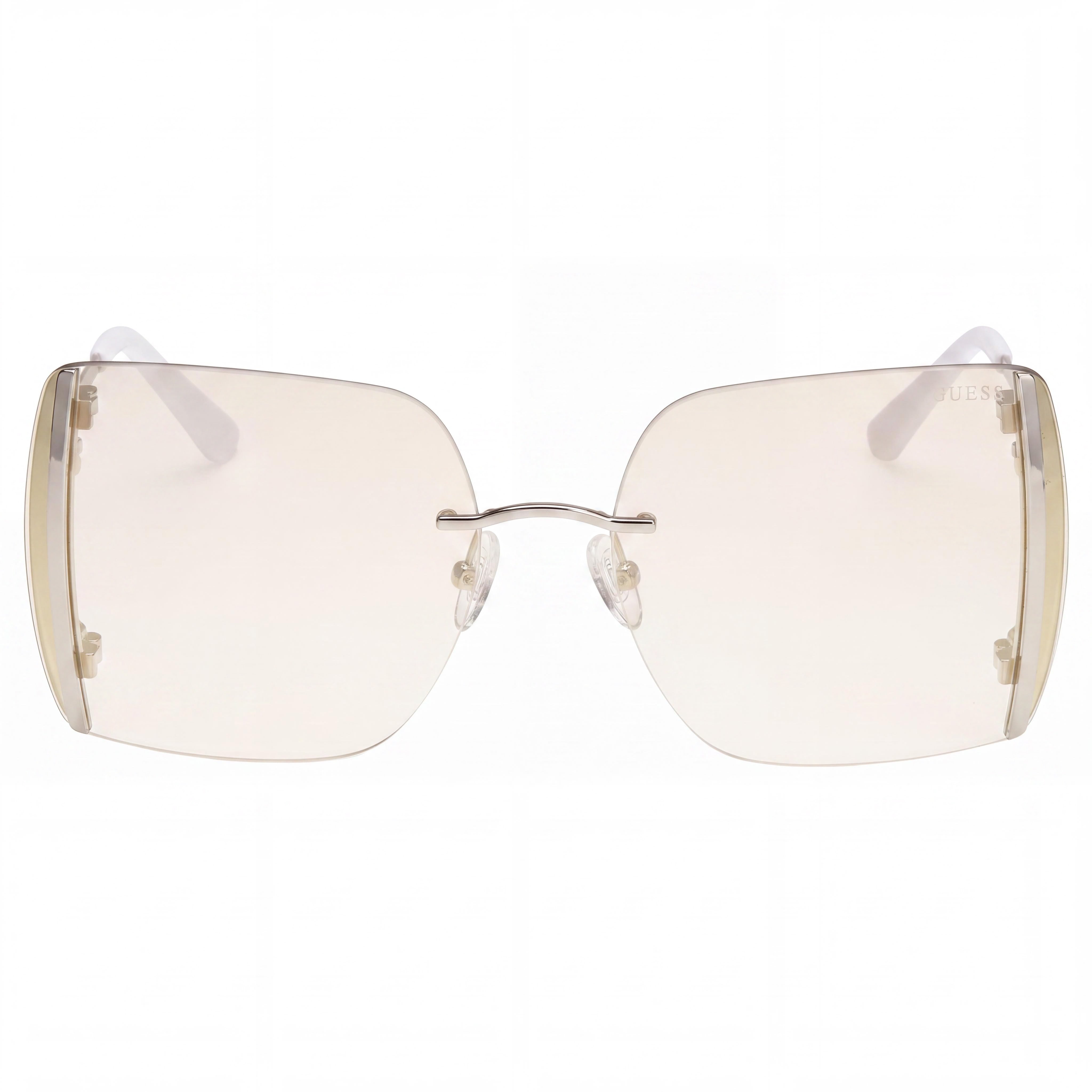 GUESS GU771810C62 Women's Metal Light Nickeltin Smoke Mirror UV Protection 62mm Sunglasses, Photo 2