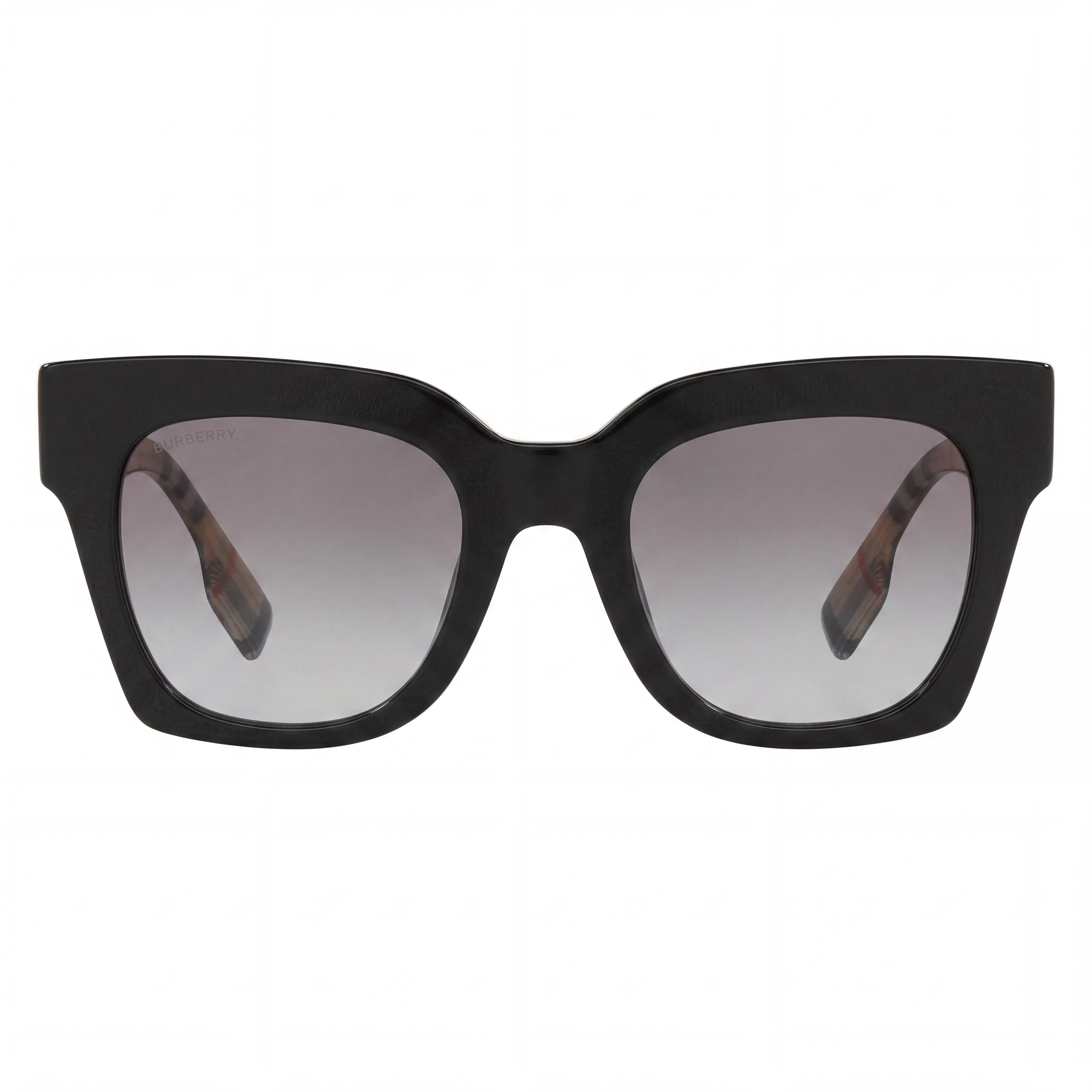Gafas de sol Burberry Be4364 Kitty con montura ojo de gato negra para mujer, lentes con protección UV en degradado negro de 49 mm, Photo 2
