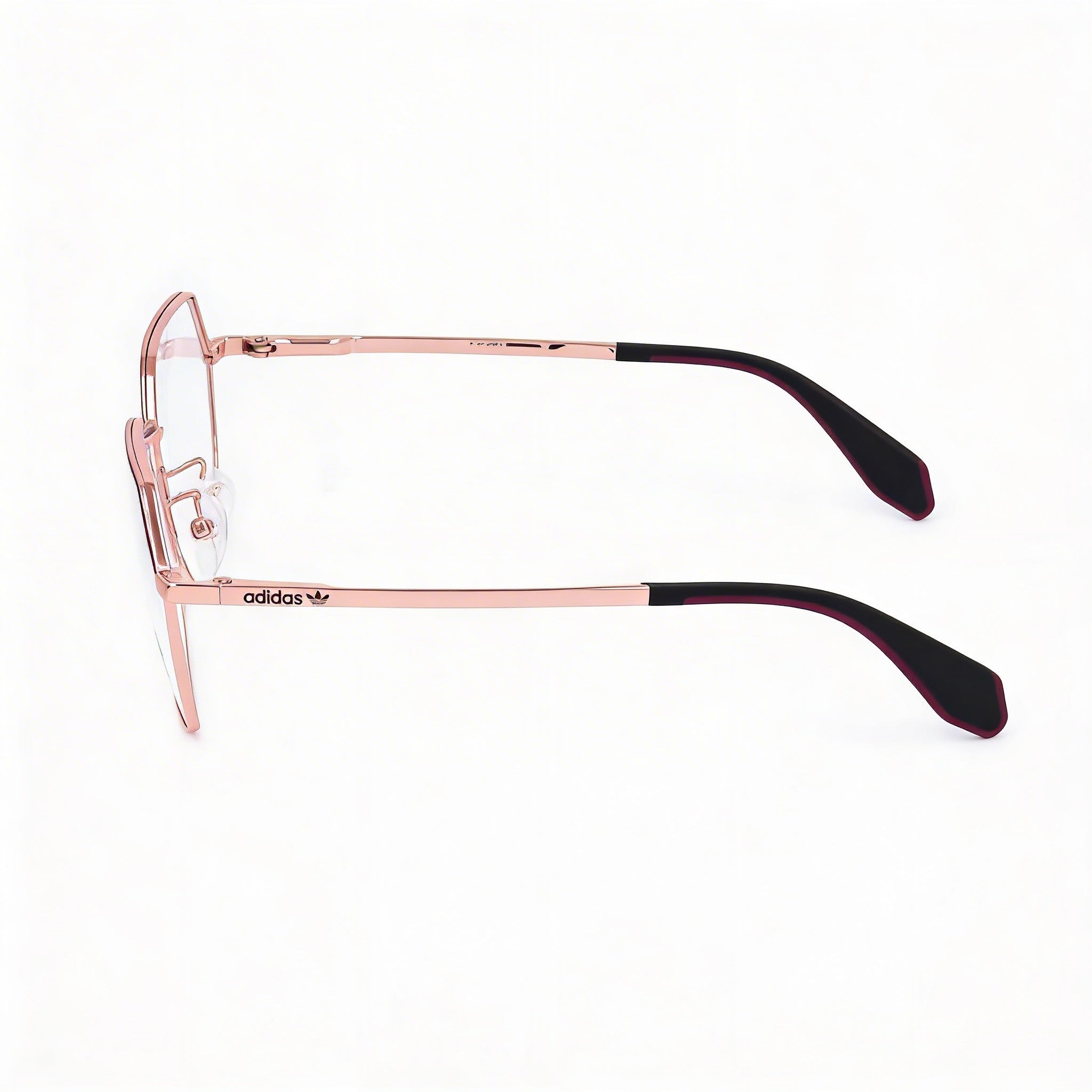 Gafas ópticas Adidas Originals modernas de montura metálica para mujer en oro rosa mate, lentes de policarbonato, tamaño 53-16-140, Photo 3