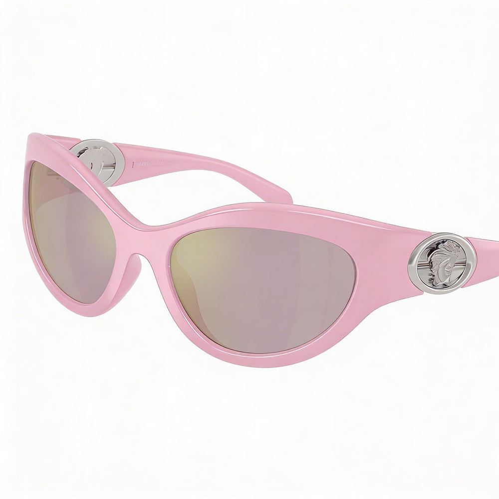 Versace Glam Women's Pink Mirror Rose Gold Acetate Polarized UV Protection 59mm Sunglasses