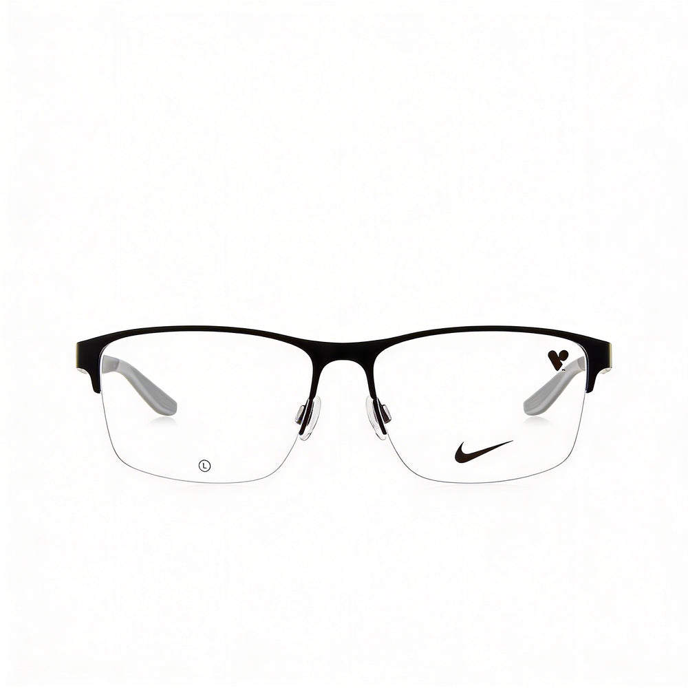 Nike Modern Unisex Metal Frame UV 400 Non-Polarized Lenses Eyewear, Satin Black/Matte Black 55mm