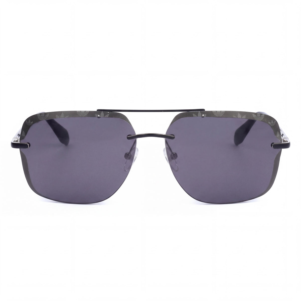 Gafas de sol de aviador contemporáneas Adidas Originals para hombre con armazón de metal negro, lentes ahumadas y protección UV, 62 mm, Photo 2
